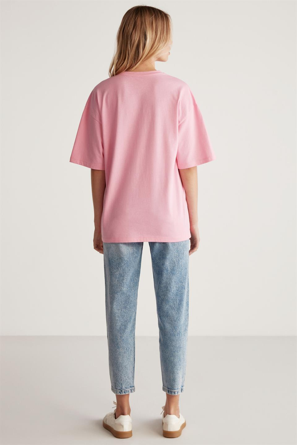 MADELINE Örme Oversize Pembe  T-Shirt