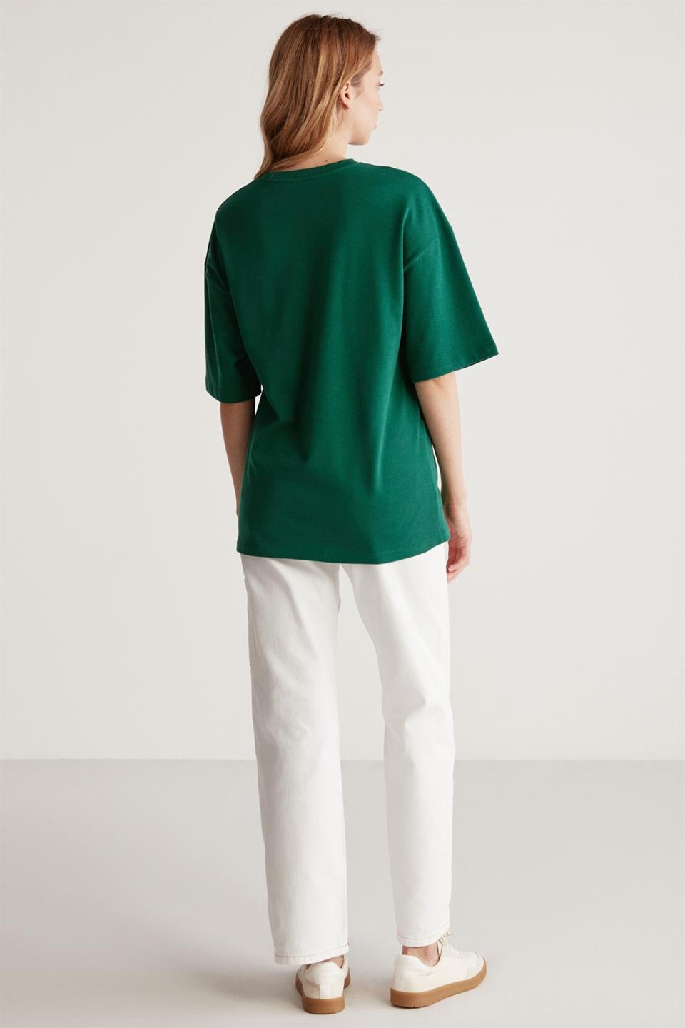 MADELINE Örme Oversize Yeşil  T-Shirt