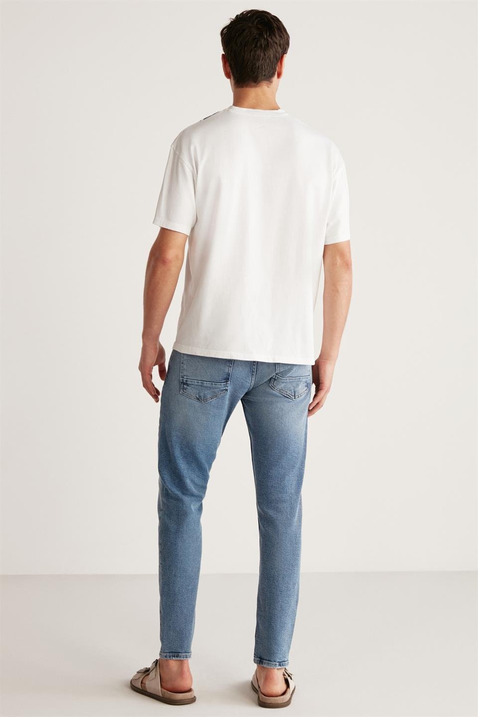 MAKAROV Örme Oversize Beyaz  T-Shirt