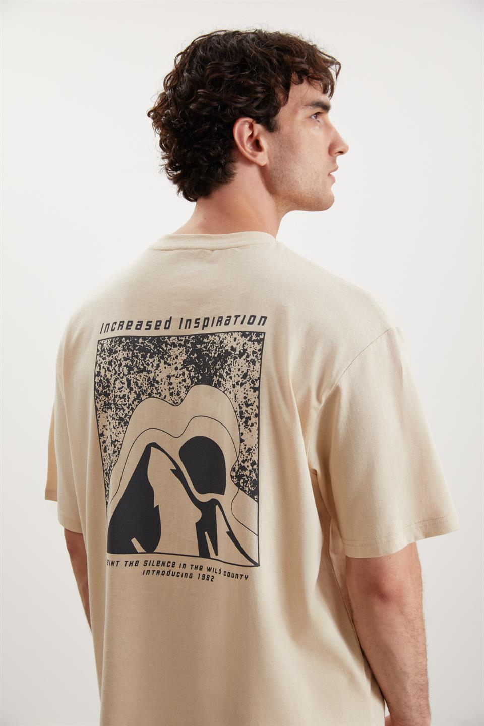 MANFRED Örme Relaxed Bej  T-Shirt