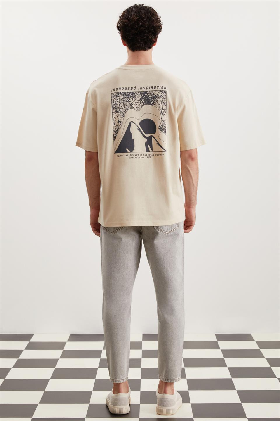MANFRED Örme Relaxed Bej  T-Shirt
