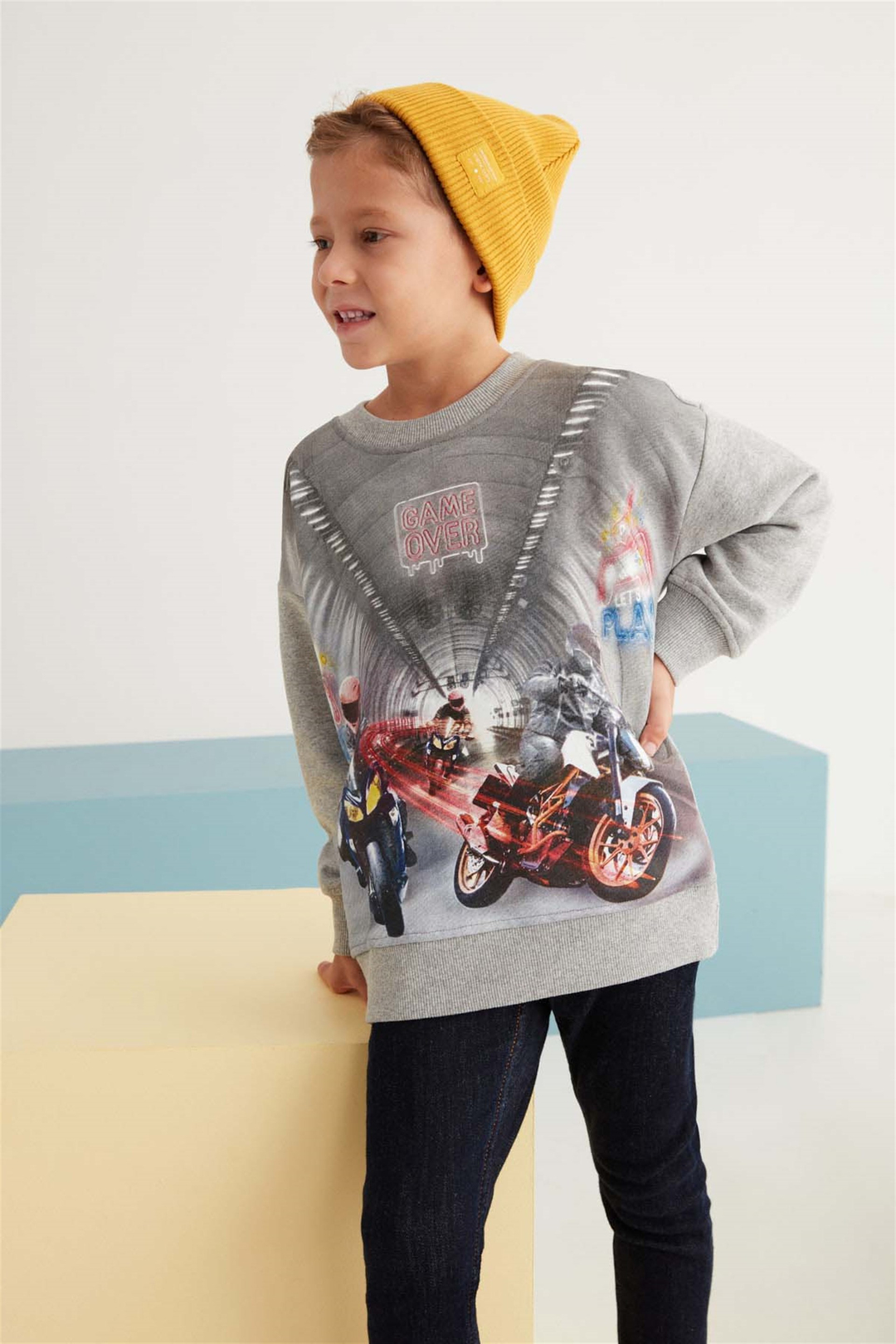 MARLEY Örme Comfort Fit Grimelanj  Sweatshirt