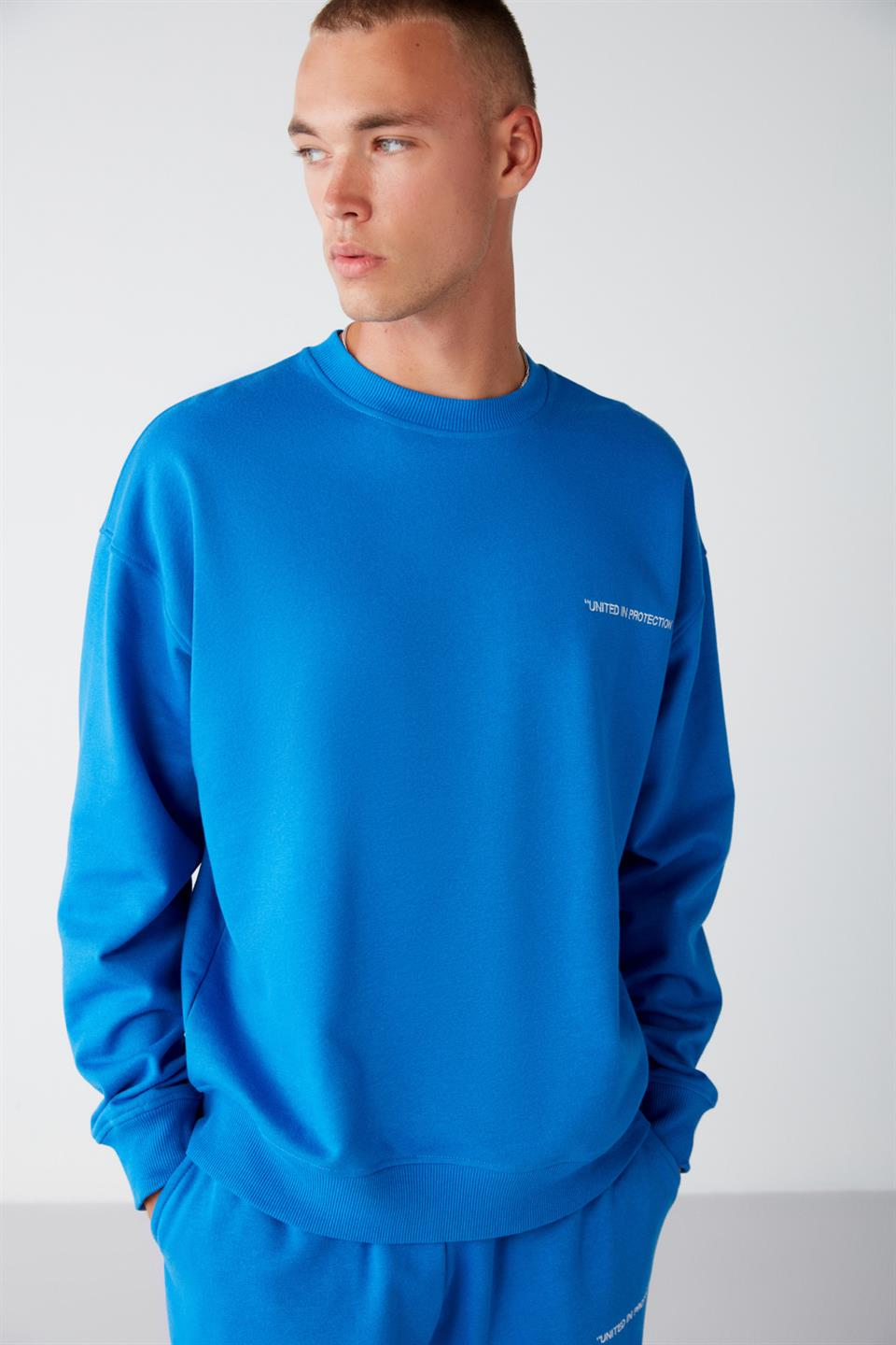 MARSHALL Örme Relaxed Saks Mavi 2 Alt-Üst Takım
