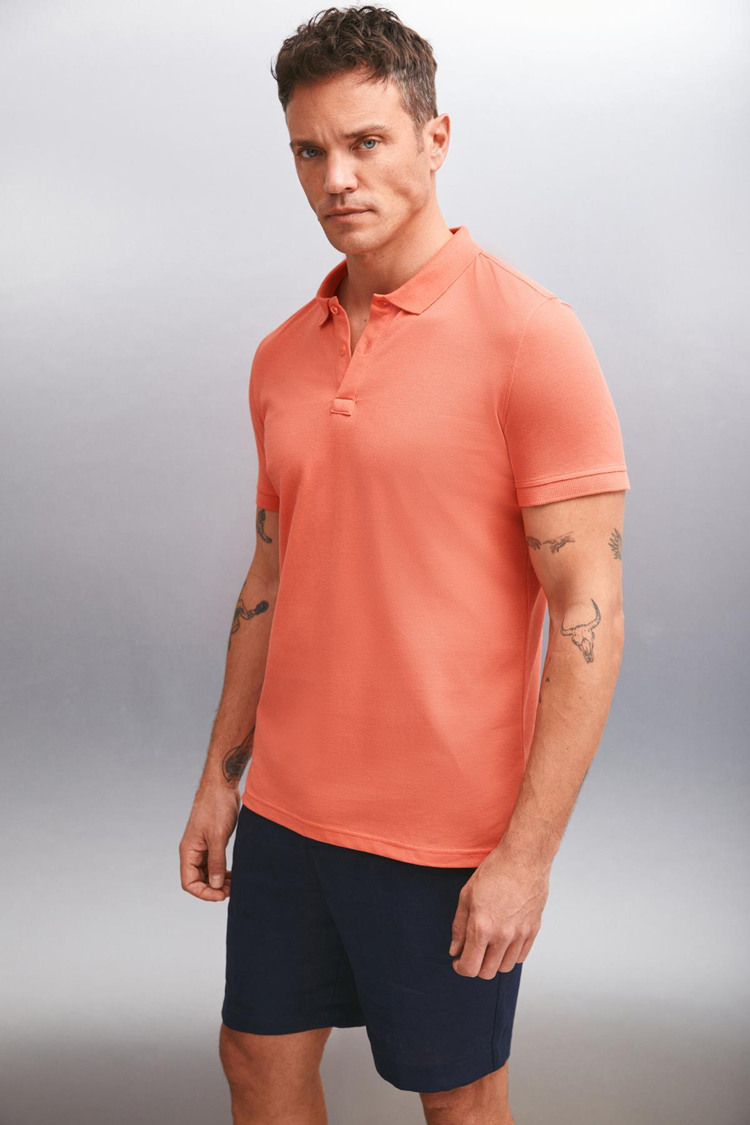 MARTEN Basic Regular Nar Çiçeği  Polo Yaka T-shirt