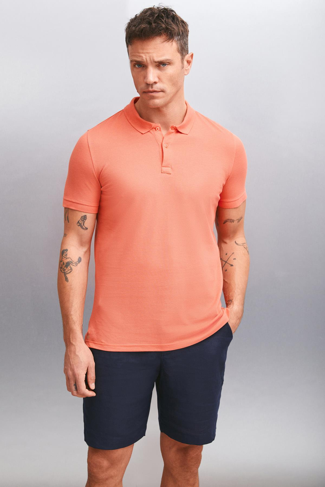 MARTEN Basic Regular Nar Çiçeği  Polo Yaka T-shirt
