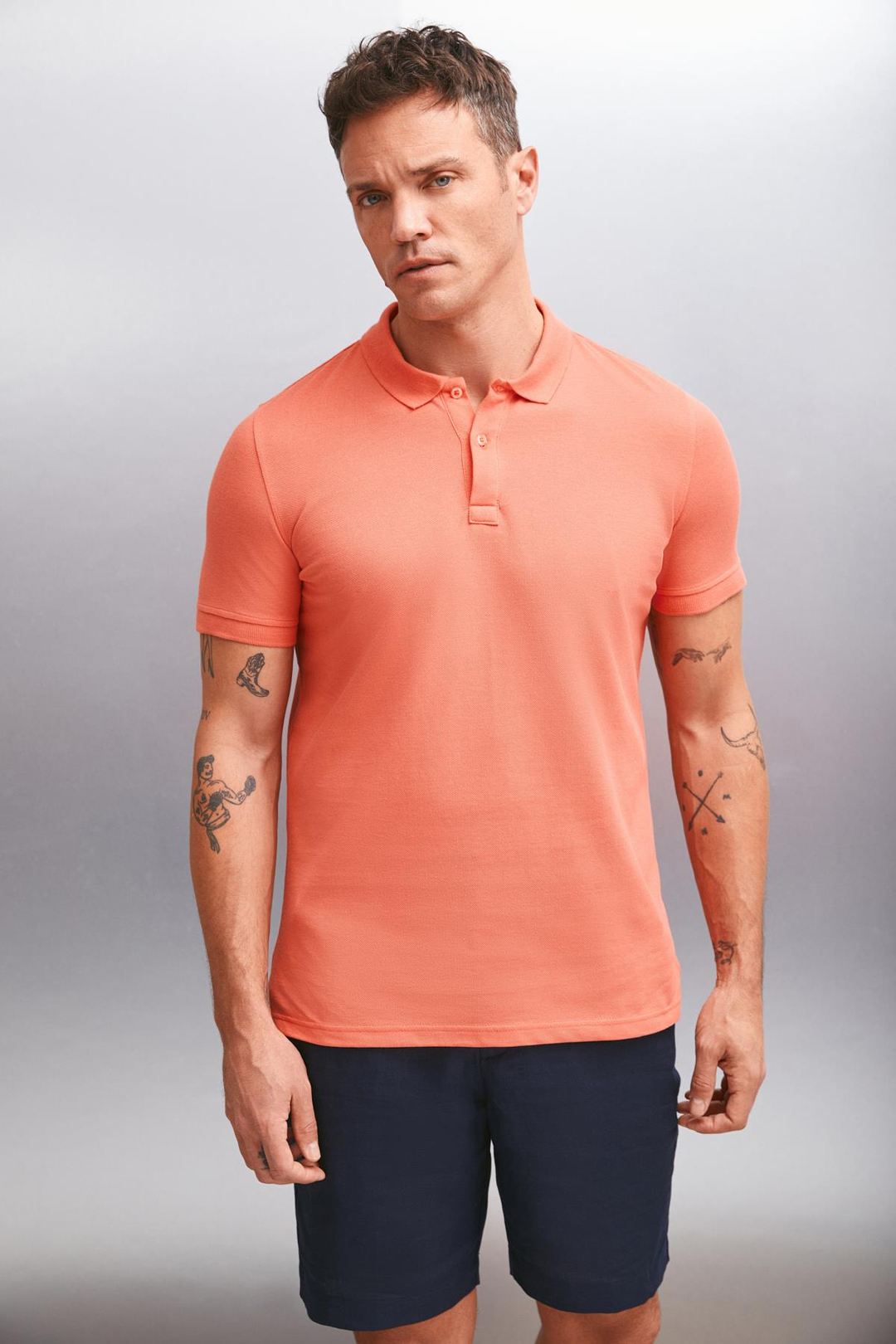 MARTEN Basic Regular Nar Çiçeği  Polo Yaka T-shirt