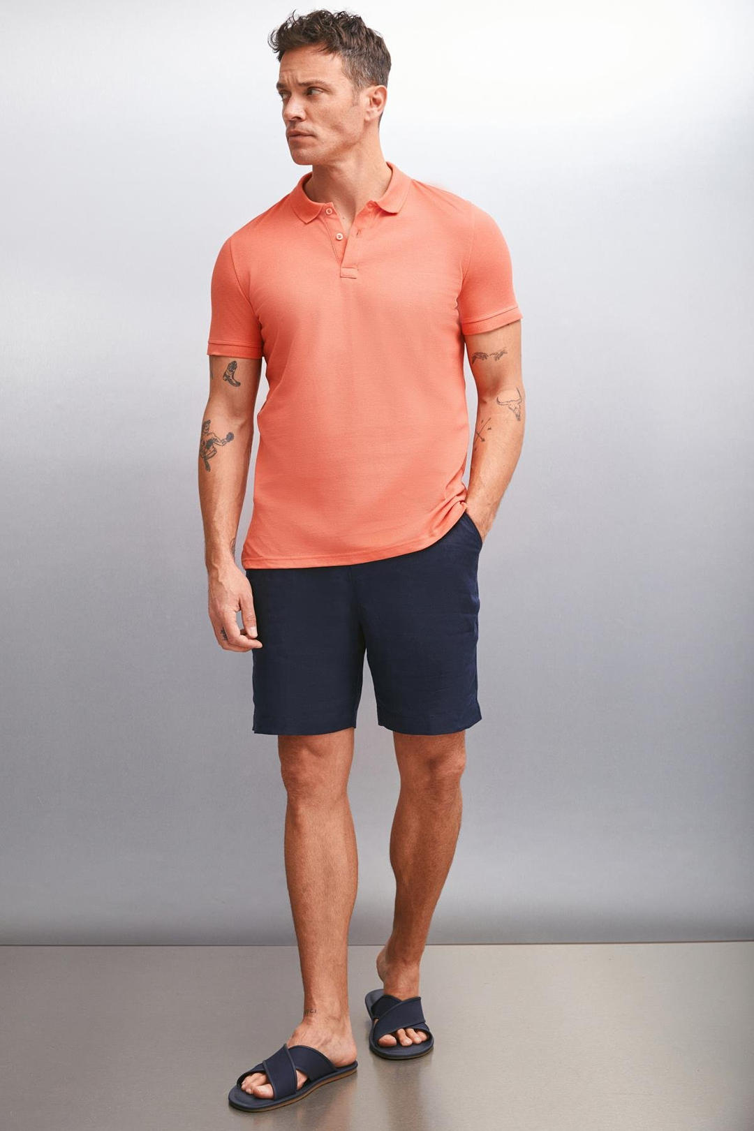 MARTEN Basic Regular Nar Çiçeği  Polo Yaka T-shirt