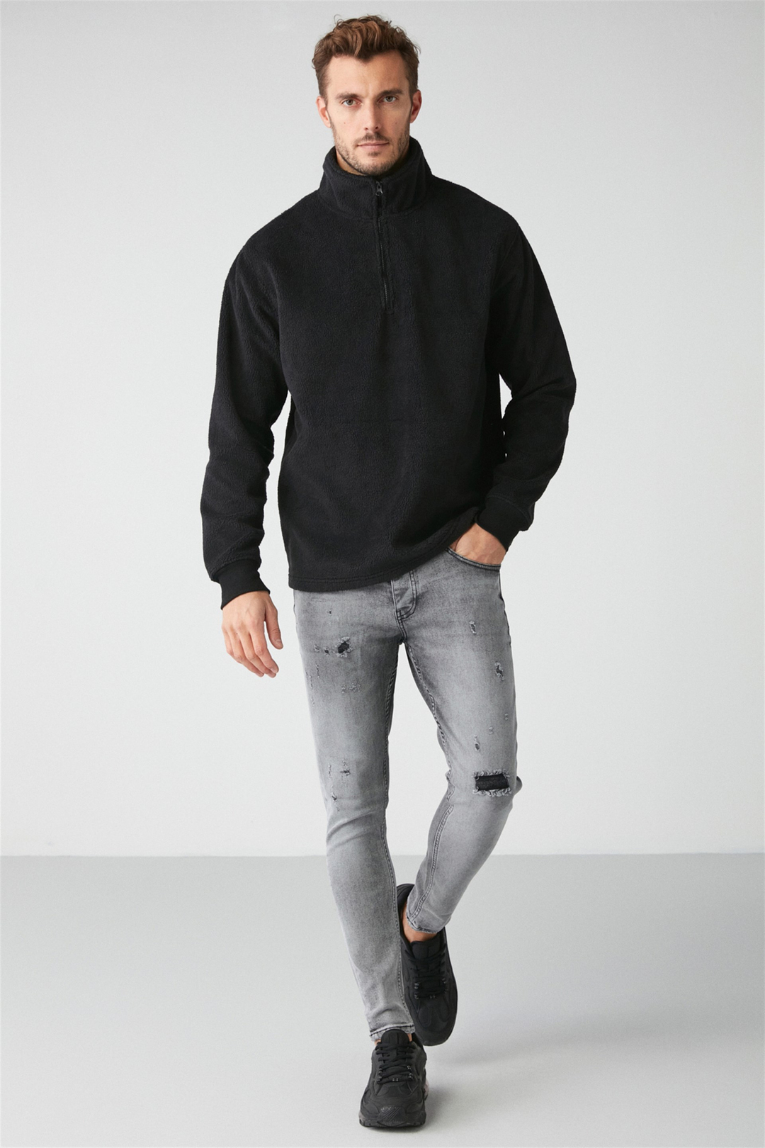 MATTS Örme Relaxed Siyah  Polar