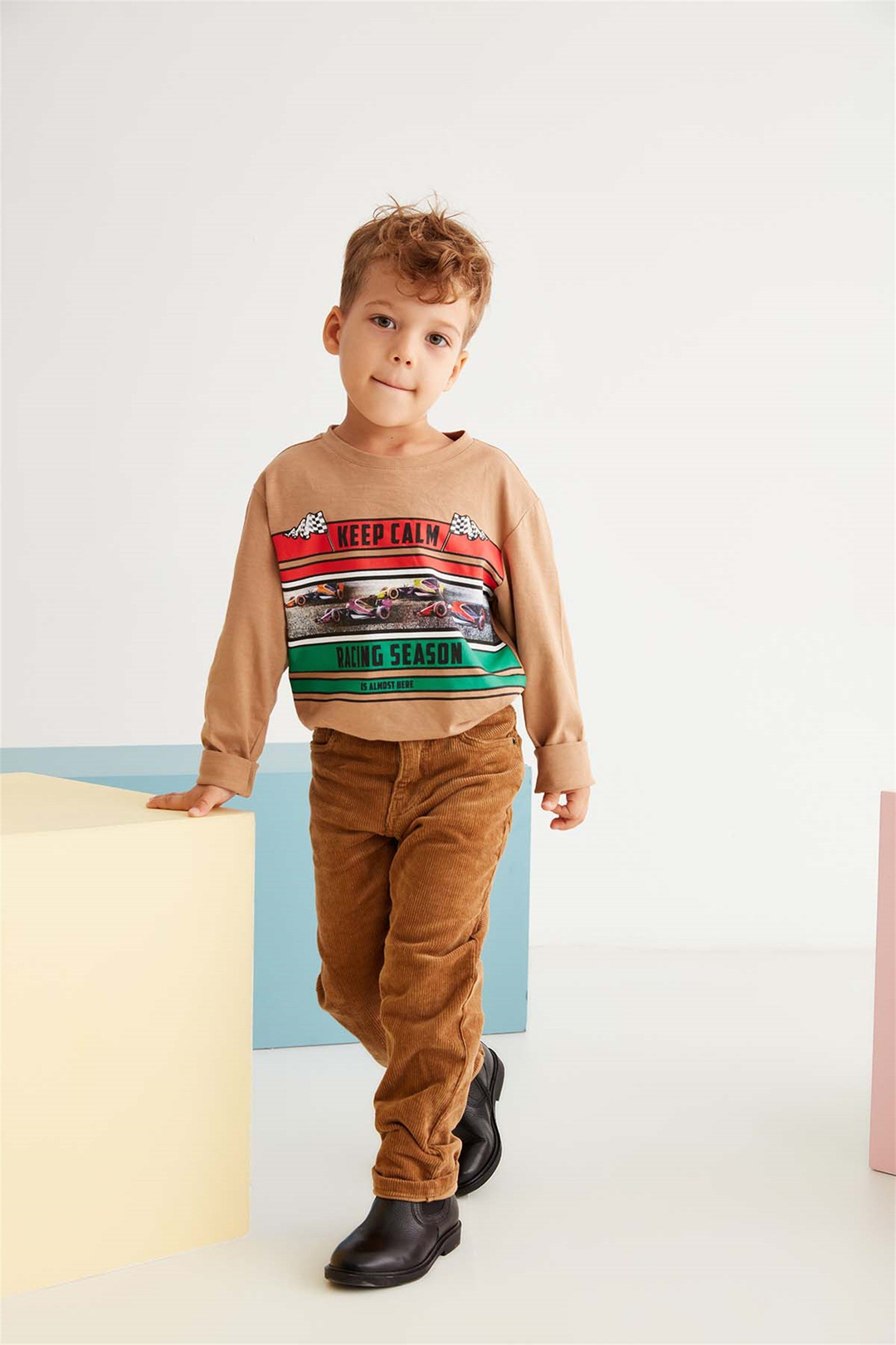 MAXIMO Örme Comfort Fit Kahverengi  T-Shirt