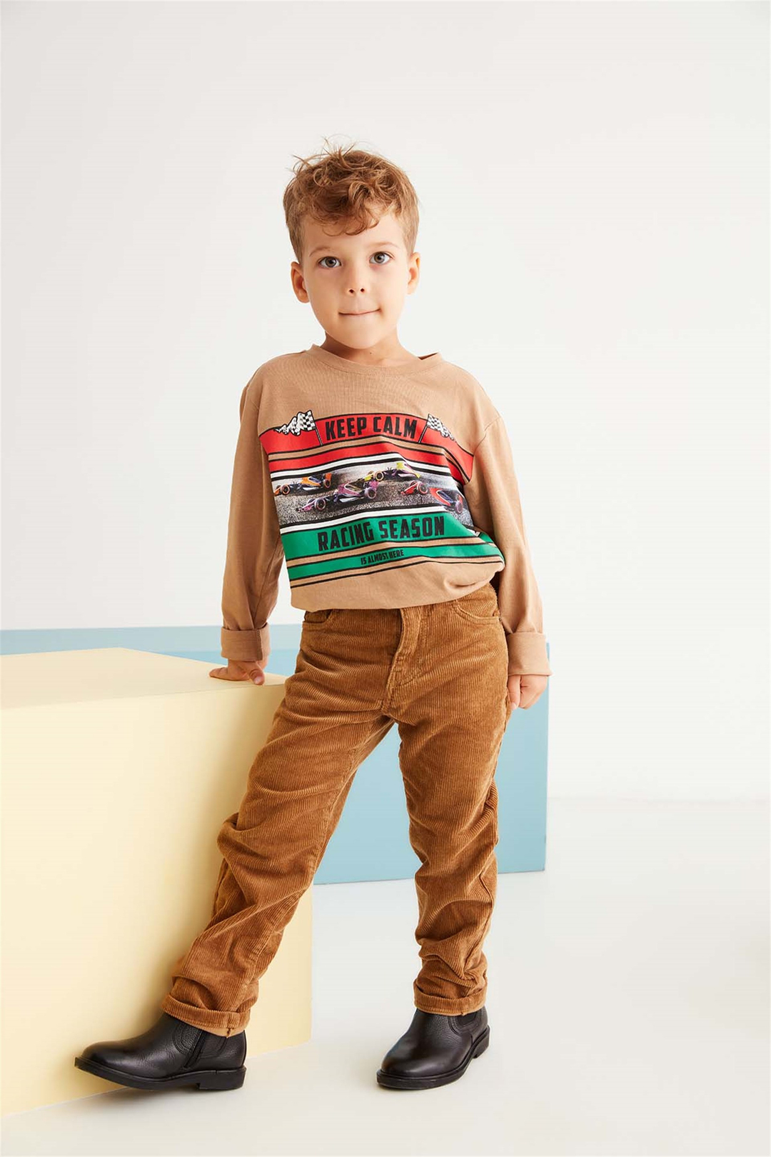 MAXIMO Örme Comfort Fit Kahverengi  T-Shirt