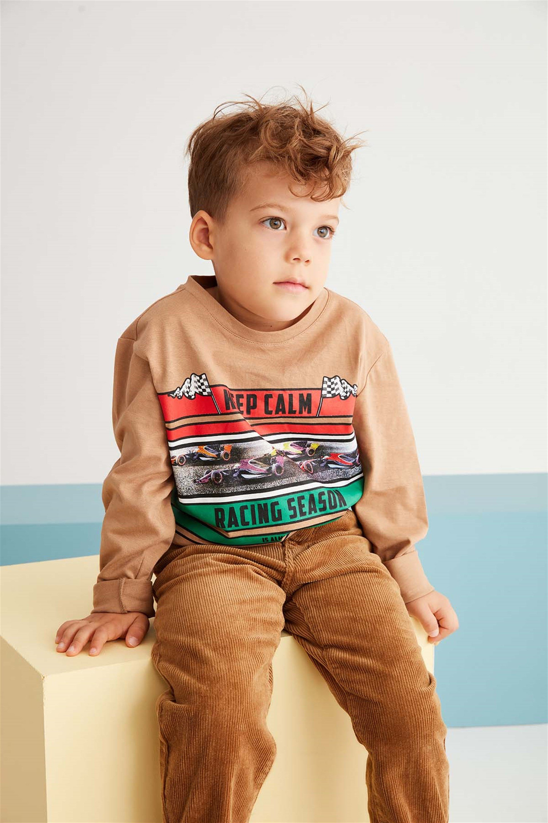 MAXIMO Örme Comfort Fit Kahverengi  T-Shirt
