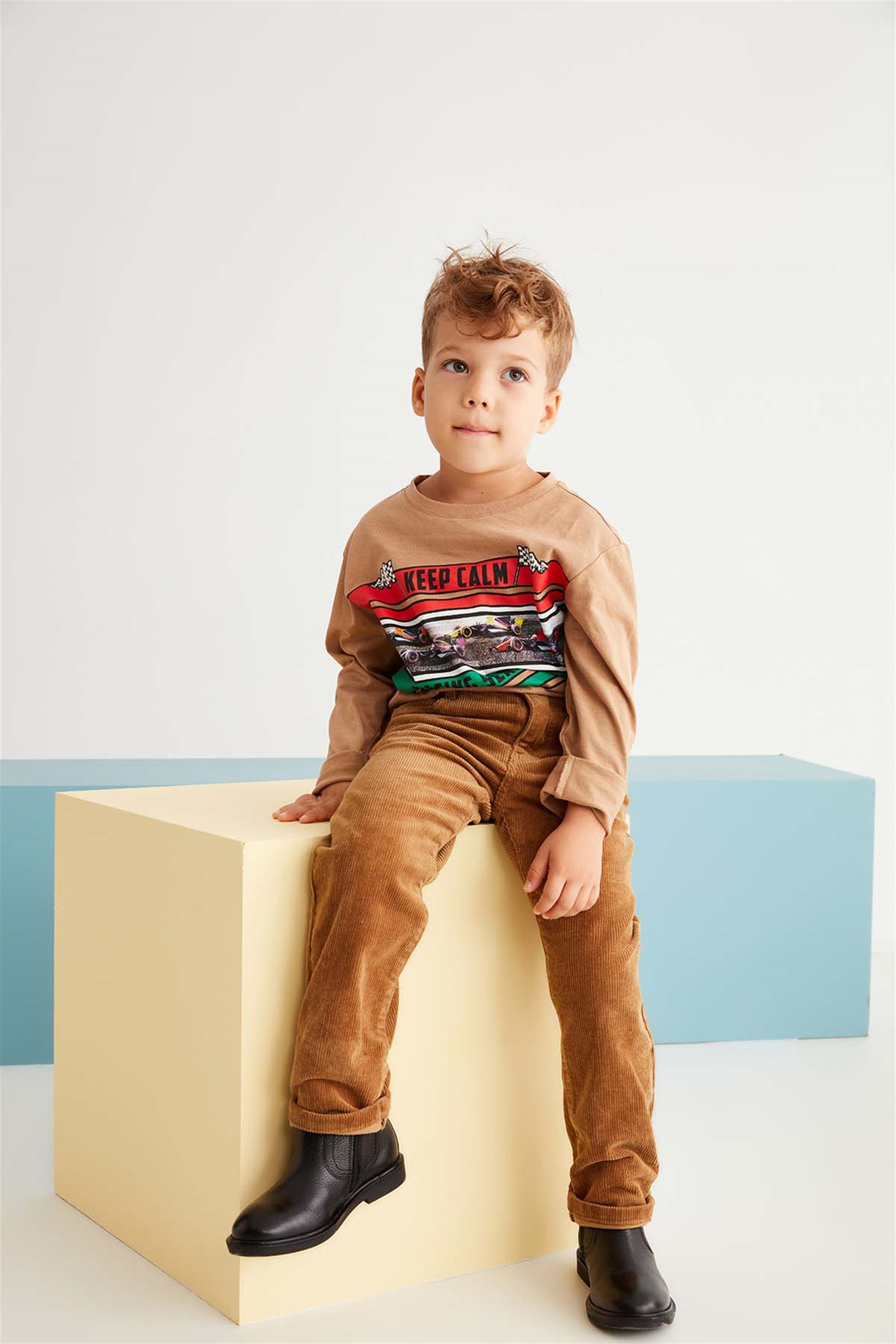 MAXIMO Örme Comfort Fit Kahverengi  T-Shirt