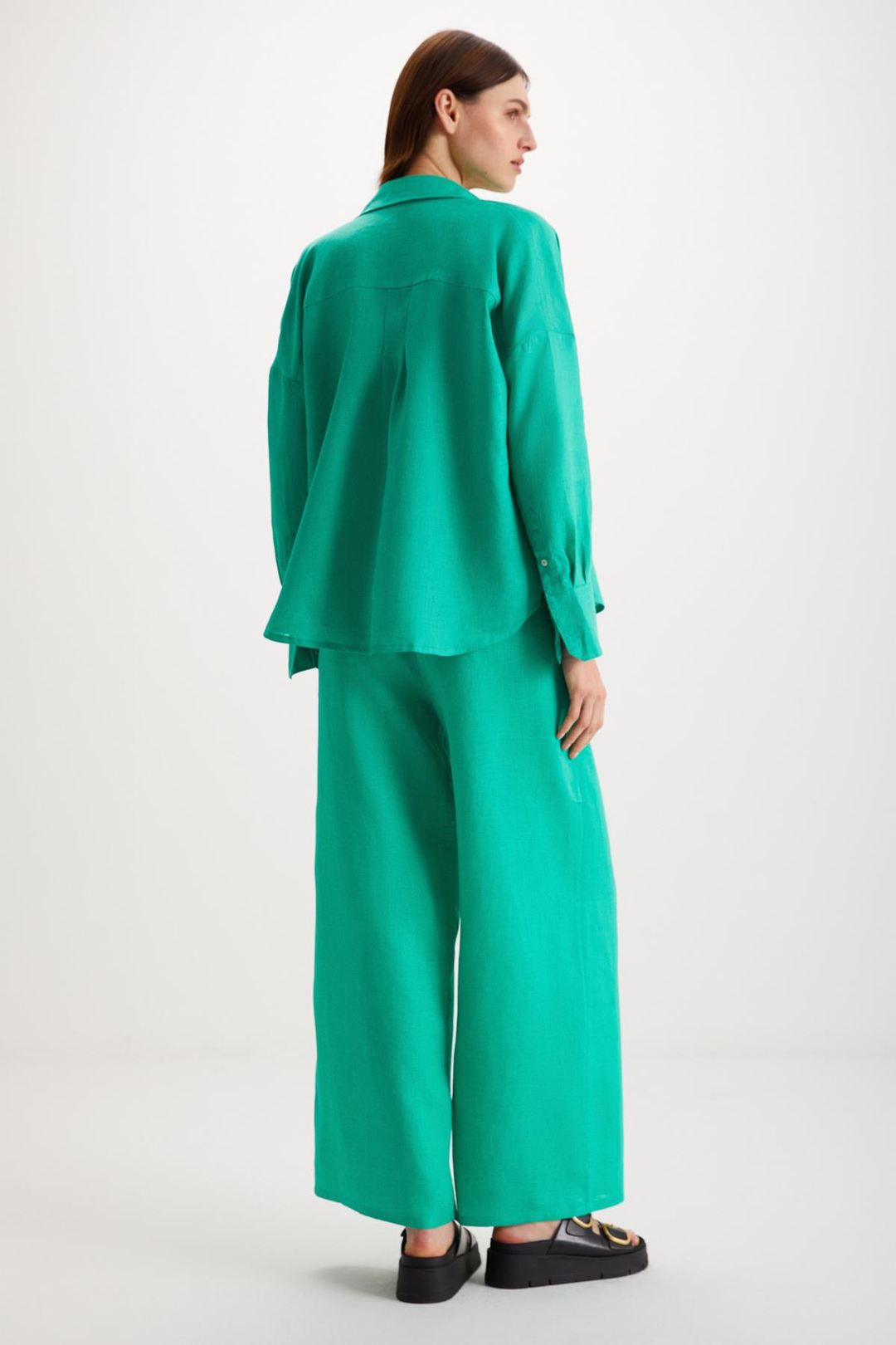 MELANTHA Regular Regular Yeşil Tekli Pantolon