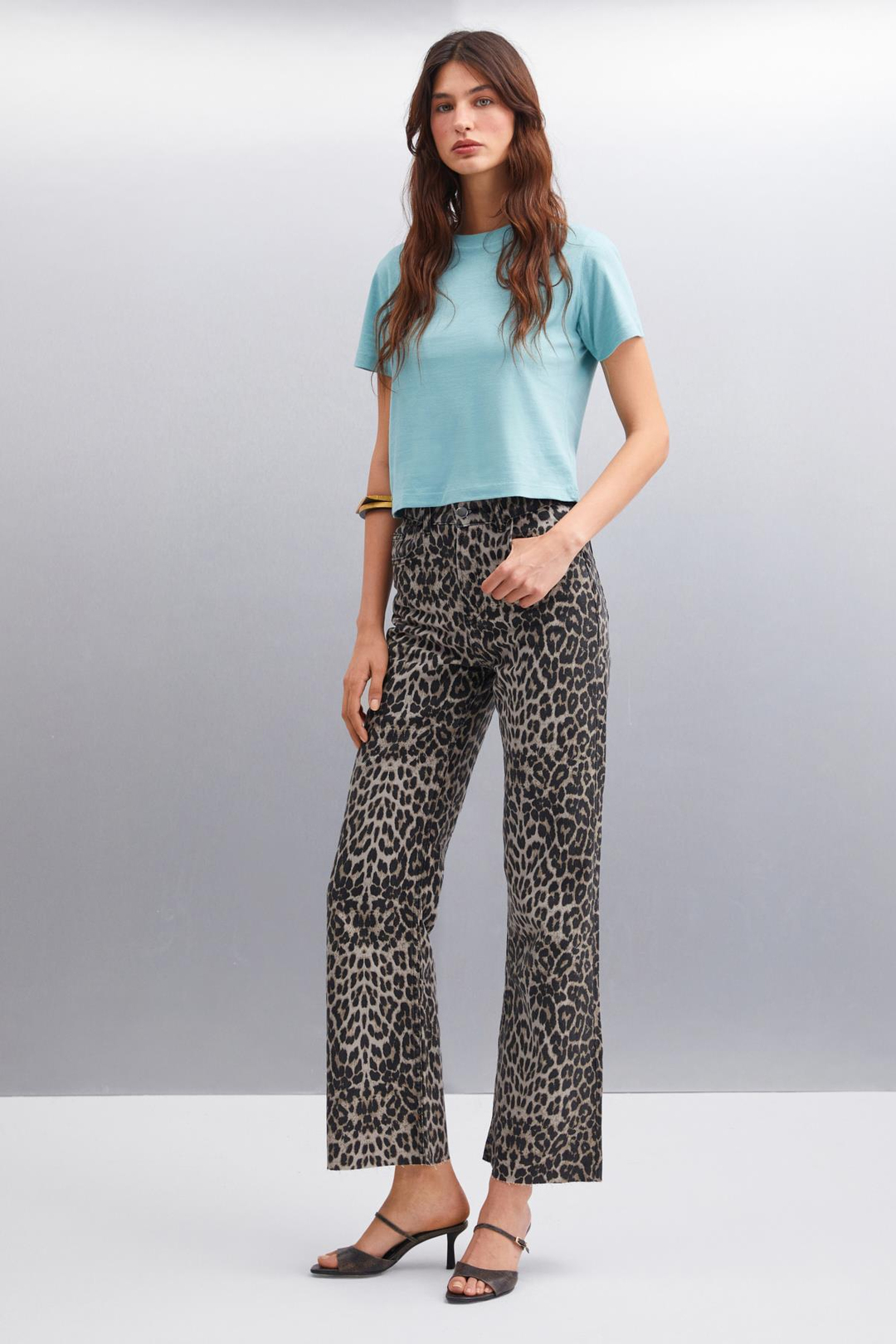 MELANY Basic Comfort Yeşil Tekli T-Shirt