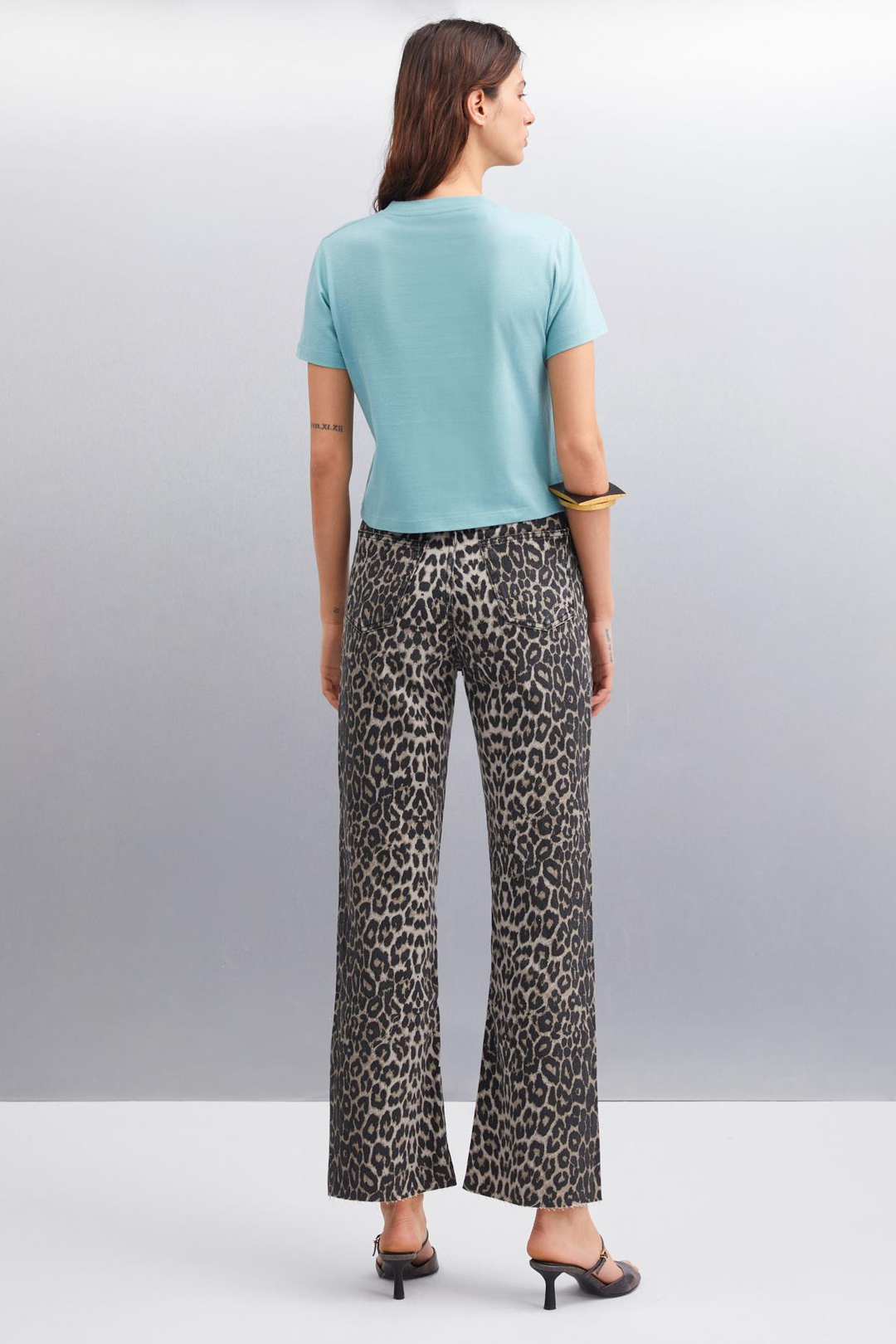 MELANY Basic Comfort Yeşil Tekli T-Shirt