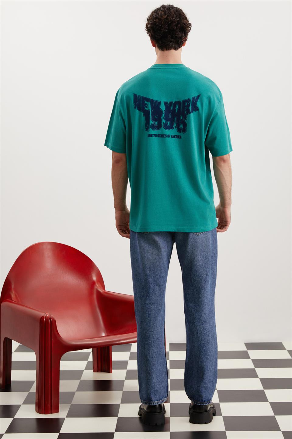 MELVİN Örme Relaxed Yeşil  T-Shirt