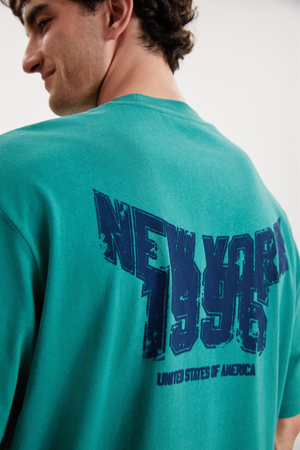 MELVİN Örme Relaxed Yeşil  T-Shirt