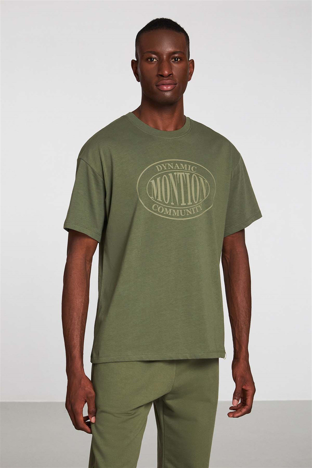MERCIFUL Örme Oversize Haki  T-Shirt