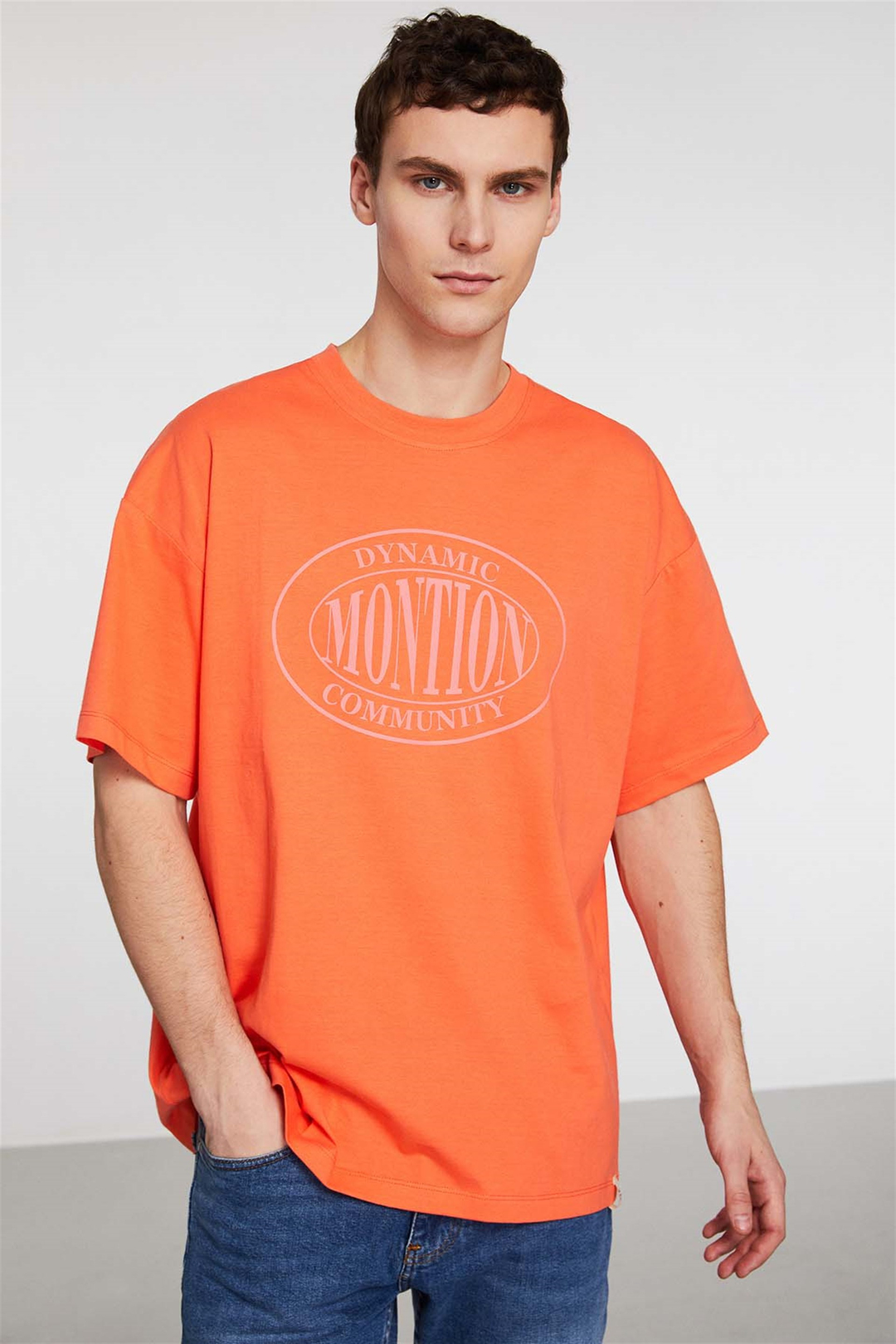 MERCIFUL Örme Oversize Nar Çiçeği  T-Shirt