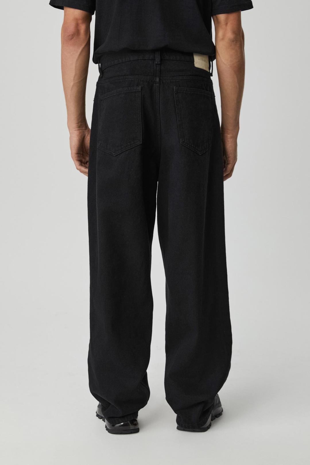 MIKAL Erkek Baggy Bol Paça Denim Antrasit Jeans