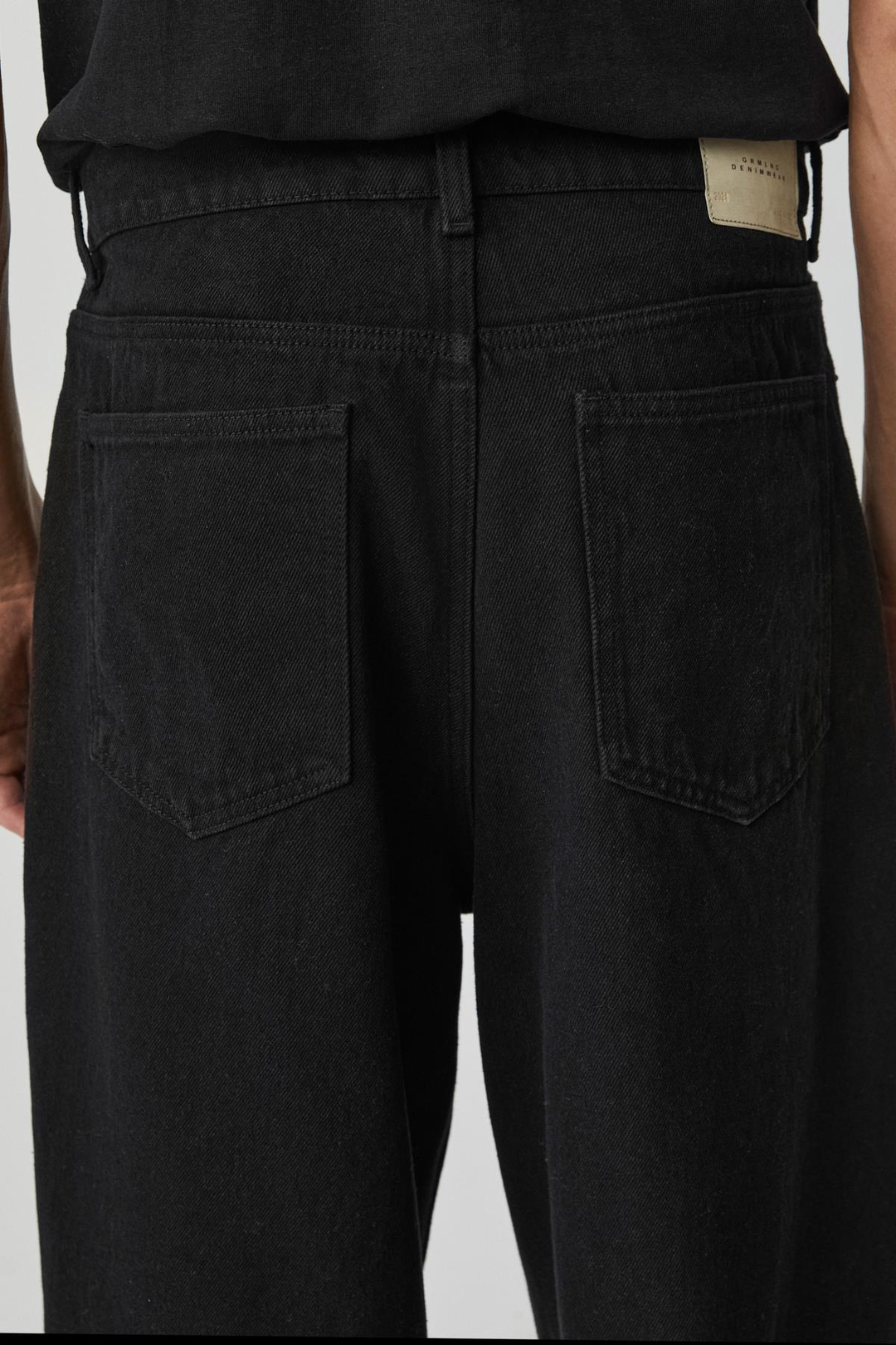 MIKAL Erkek Baggy Bol Paça Denim Antrasit Jeans