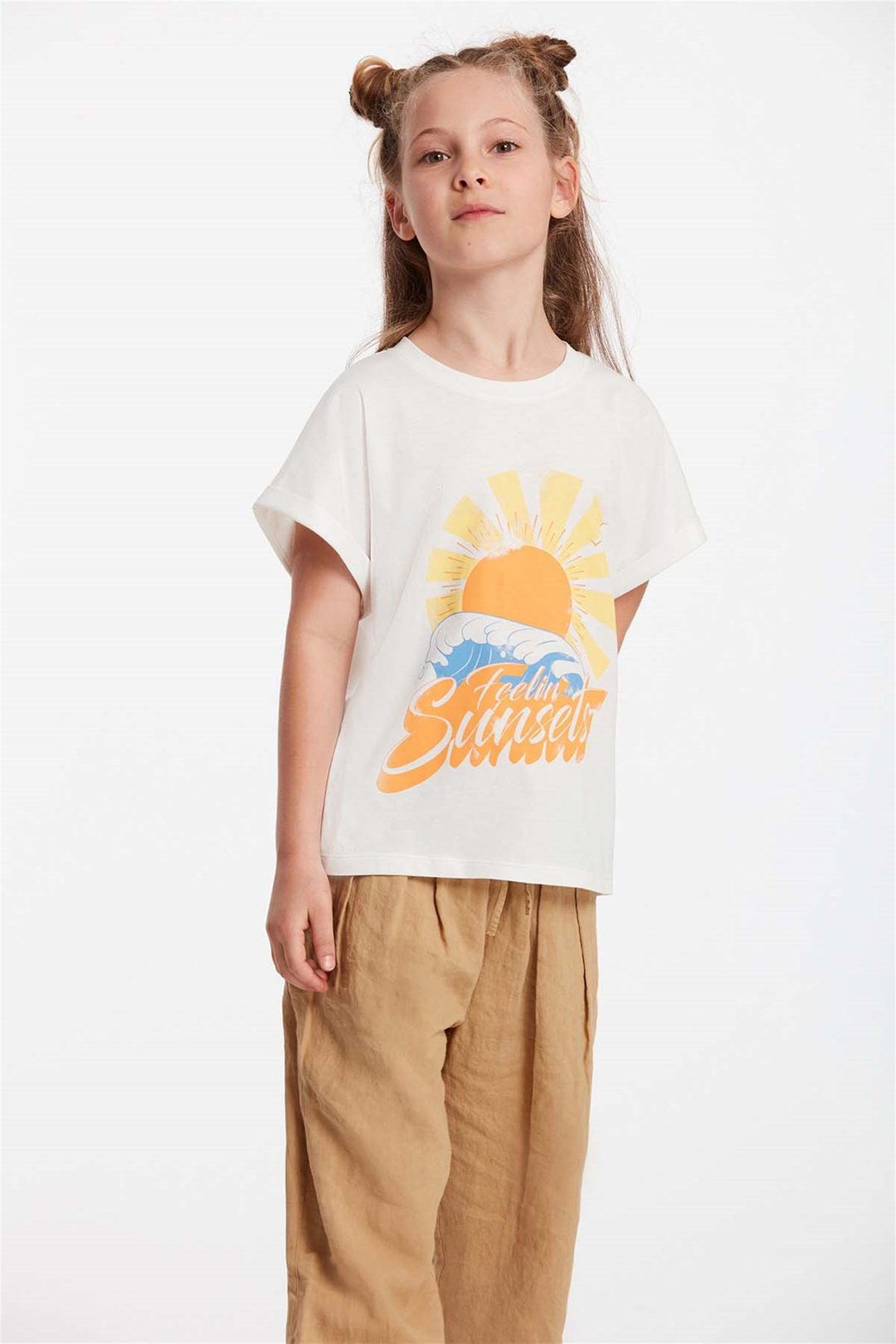 MITSY Örme Regular Fit Beyaz  T-Shirt