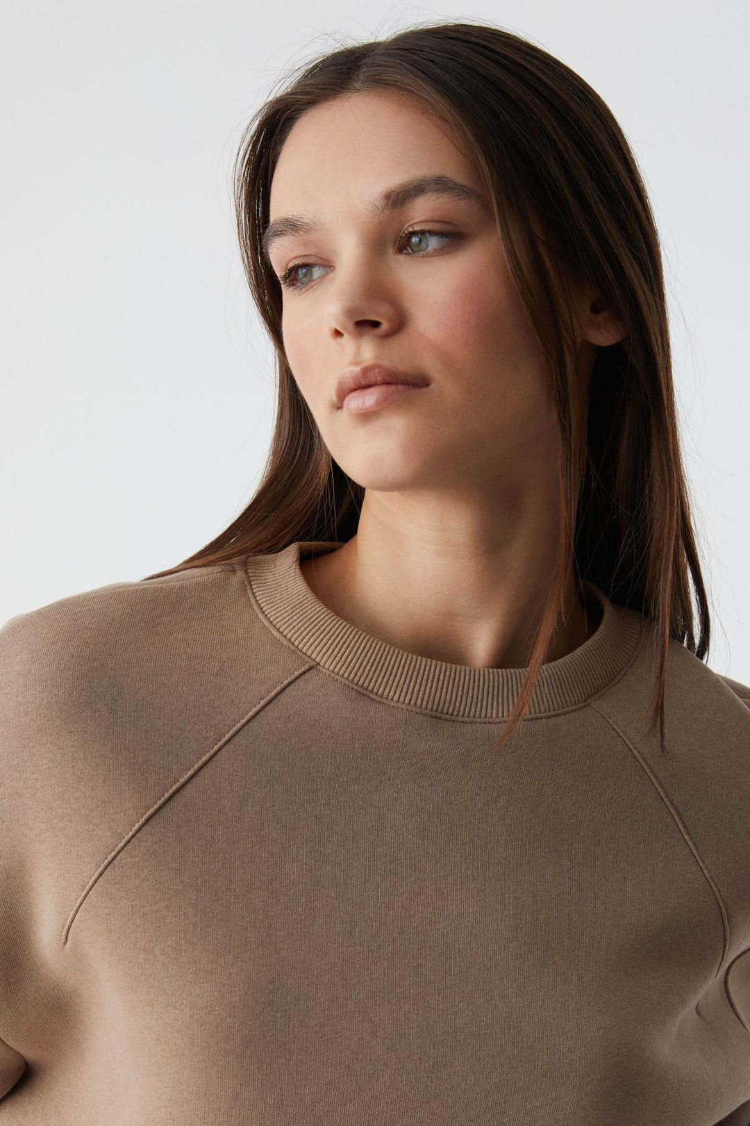 MORGANA Kadın Bisiklet Yaka Uzun Kollu Vizon Sweatshirt