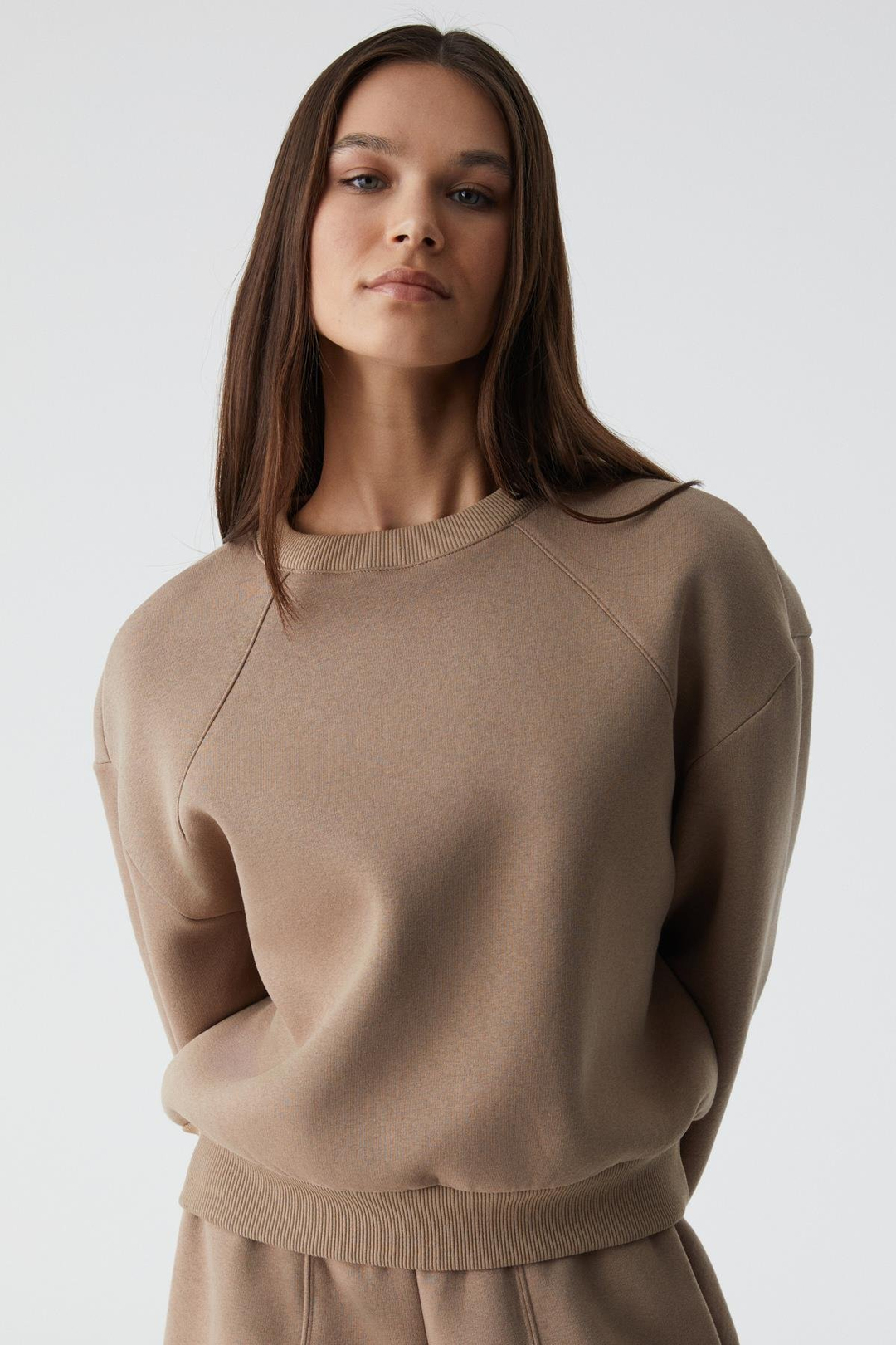 MORGANA Kadın Bisiklet Yaka Uzun Kollu Vizon Sweatshirt