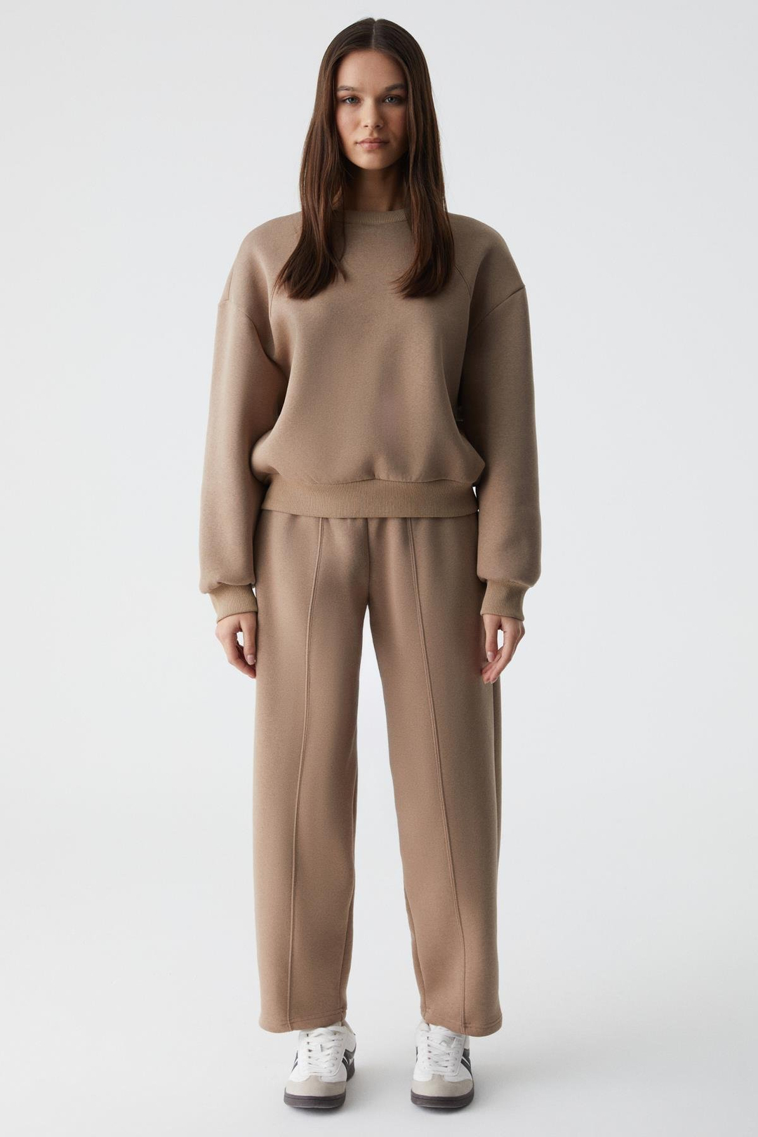 MORGANA Kadın Bisiklet Yaka Uzun Kollu Vizon Sweatshirt