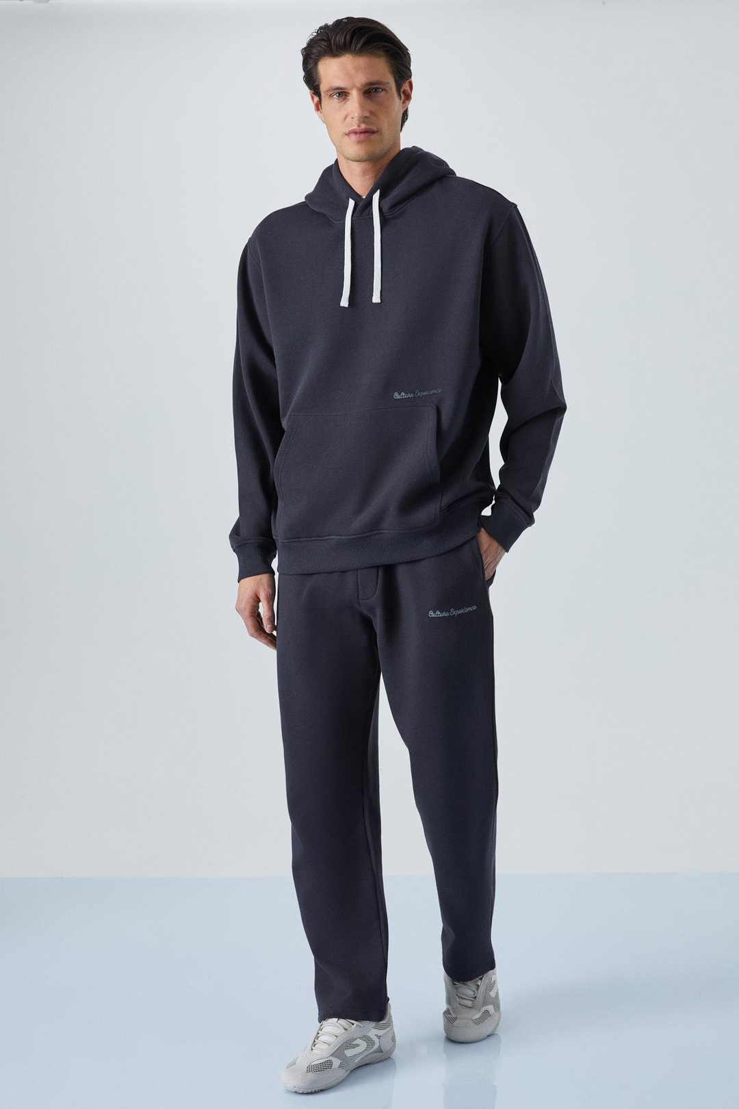 NARCISO Erkek Yumuşacık İçi Polarlı Antrasit Sweatshirt