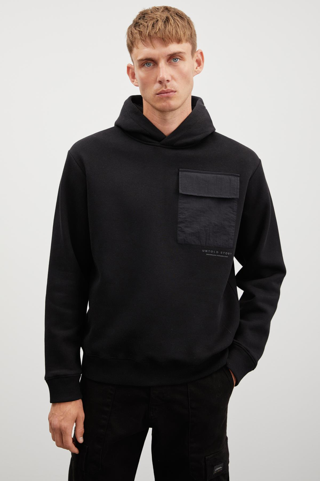 NIGEL  Relaxed Siyah Tekli Sweatshirt