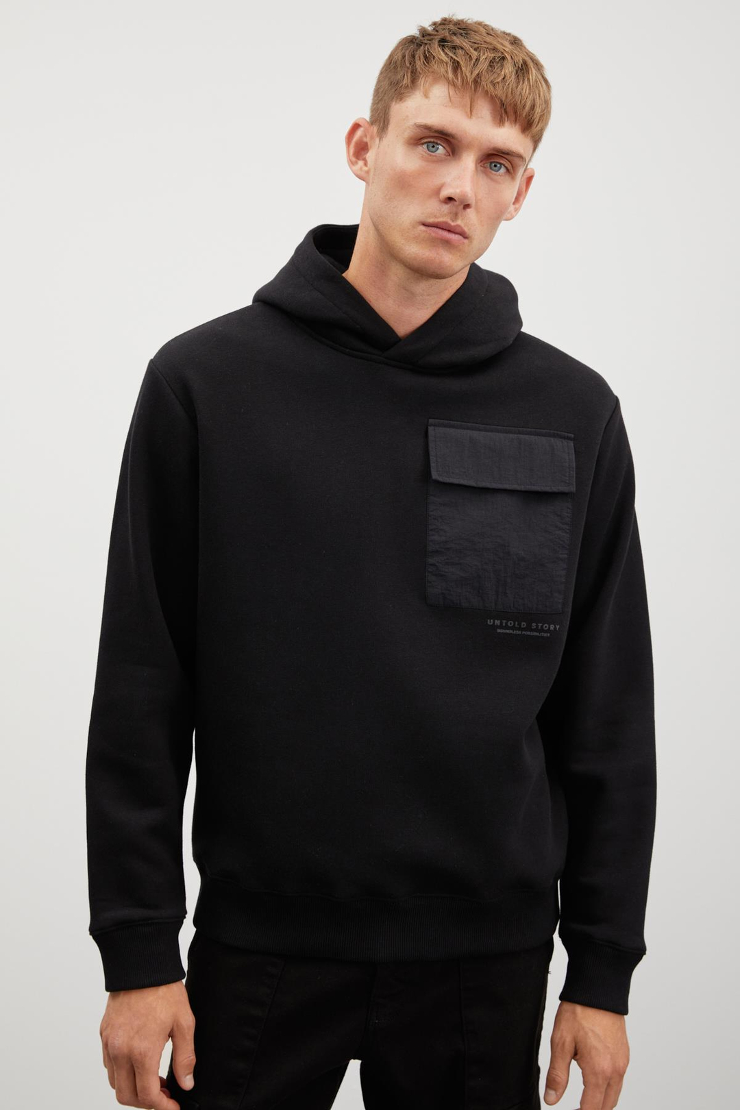 NIGEL  Relaxed Siyah Tekli Sweatshirt