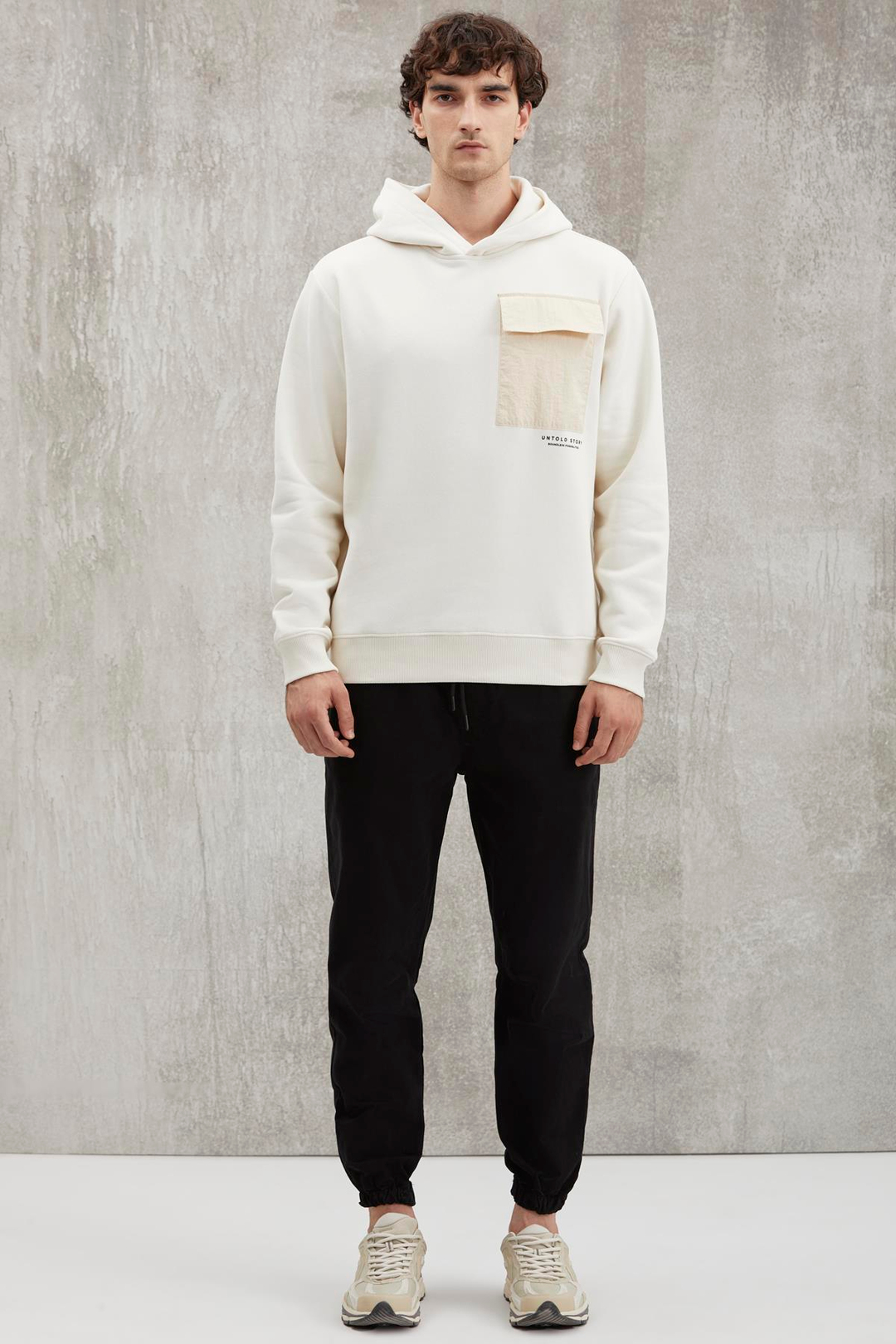 NIGEL  Relaxed Taş Rengi Tekli Sweatshirt