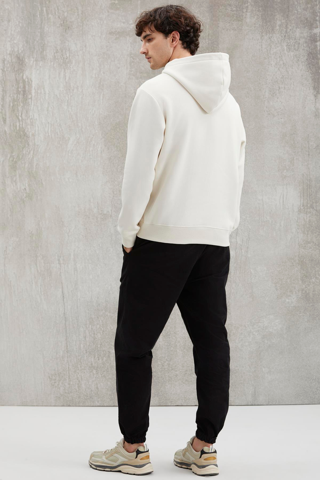 NIGEL  Relaxed Taş Rengi Tekli Sweatshirt