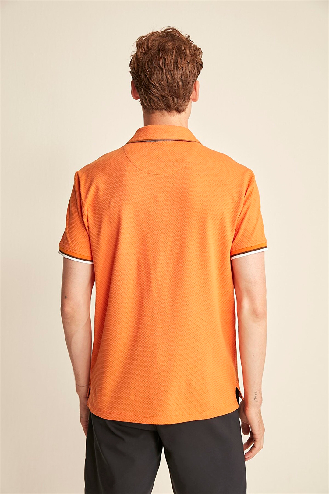 NOAH Erkek Turuncu Düz Renk Polo Yaka Comfort Fit Polo Yaka T-shirt