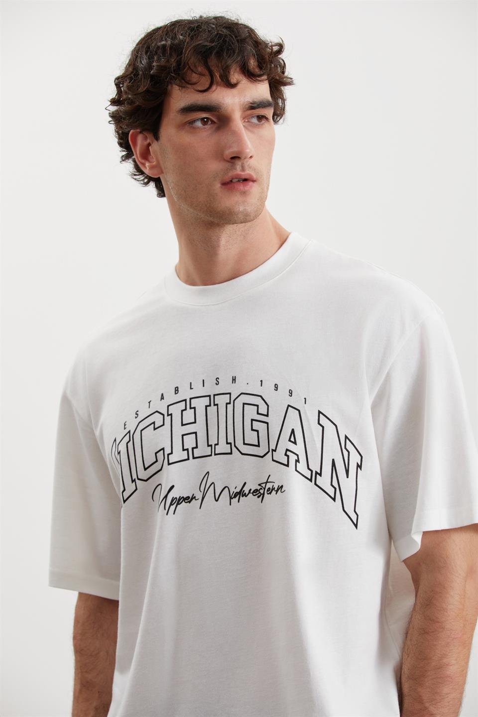 NORİS Örme Relaxed Beyaz  T-Shirt