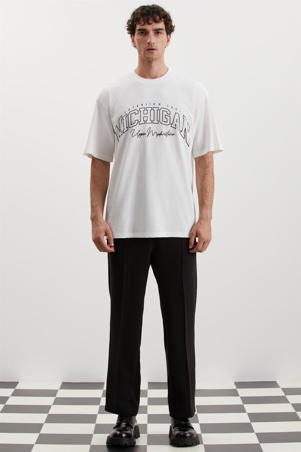 NORİS Örme Relaxed Beyaz  T-Shirt
