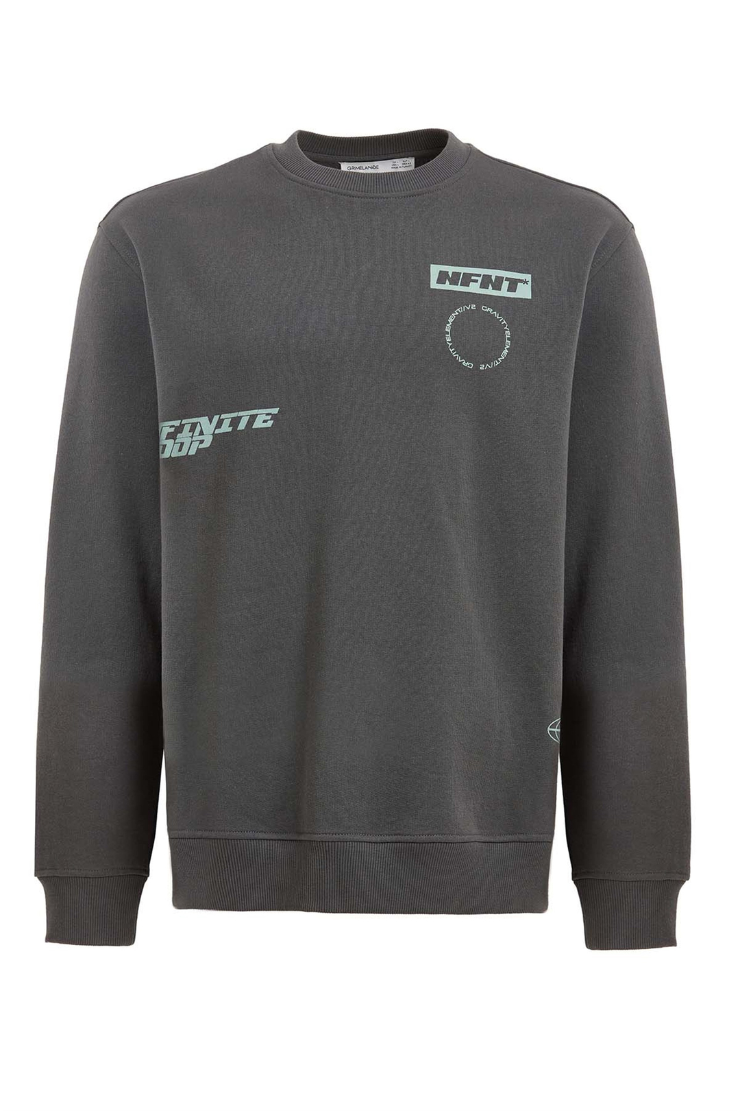 NUMERIC Örme Comfort Fit Açık Gri  Sweatshirt