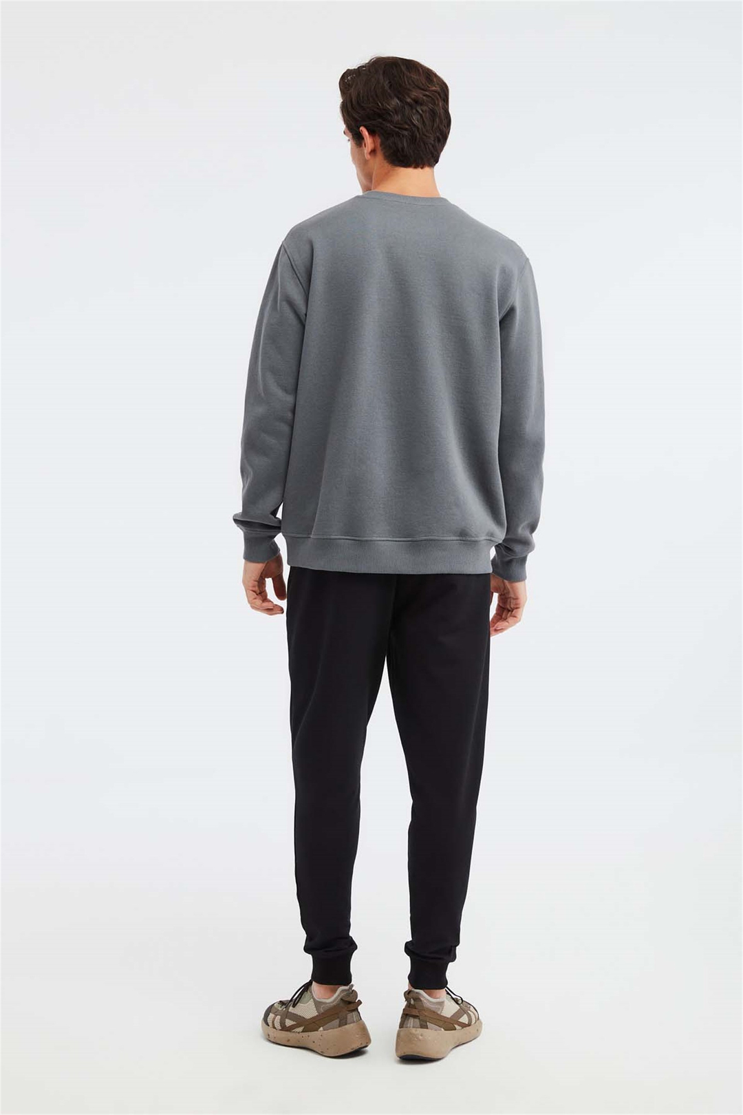 NUMERIC Örme Comfort Fit Açık Gri  Sweatshirt