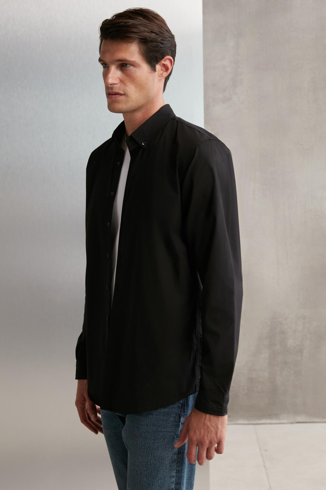 ONYX Basic Slim Siyah  Gömlek