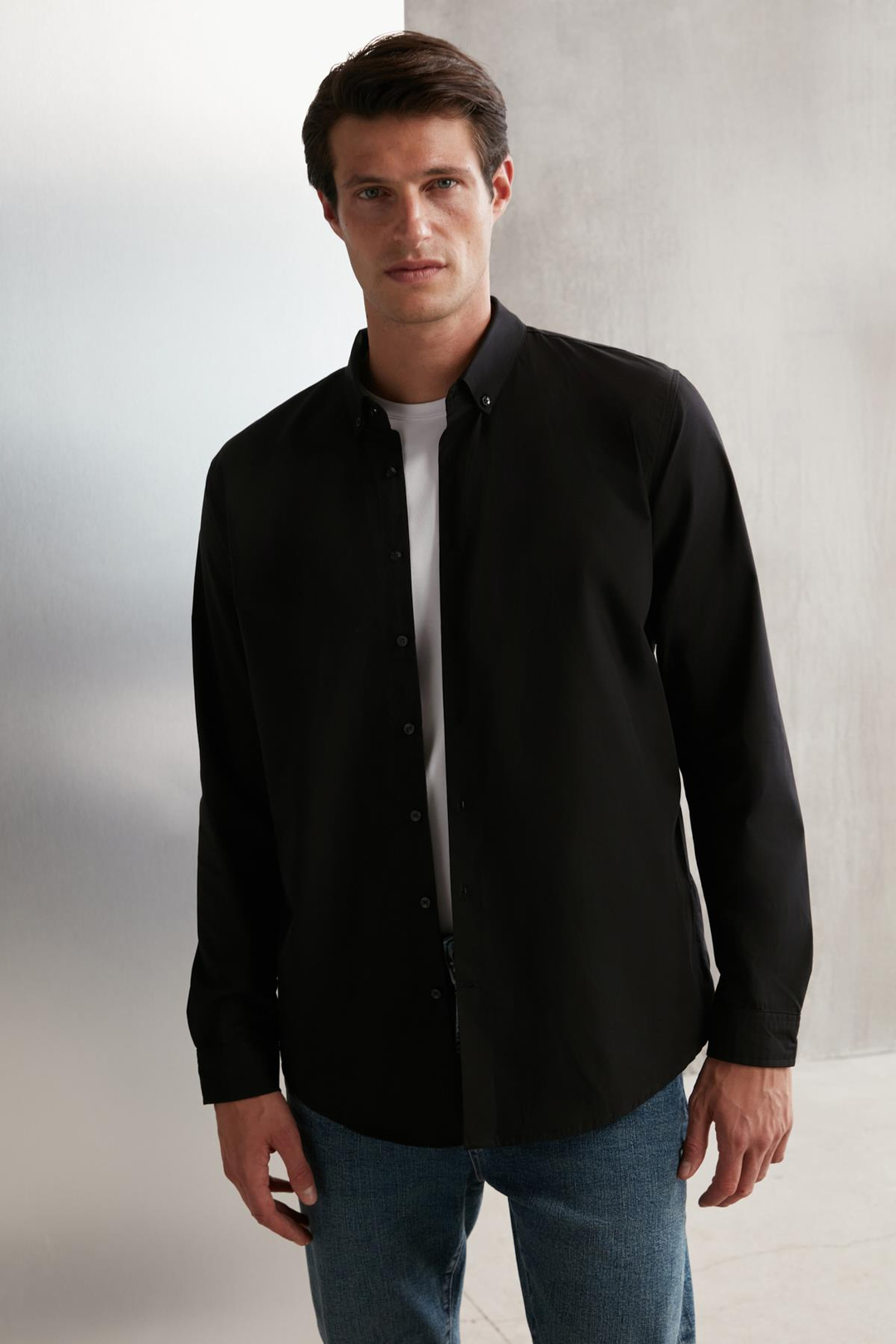 ONYX Basic Slim Siyah  Gömlek