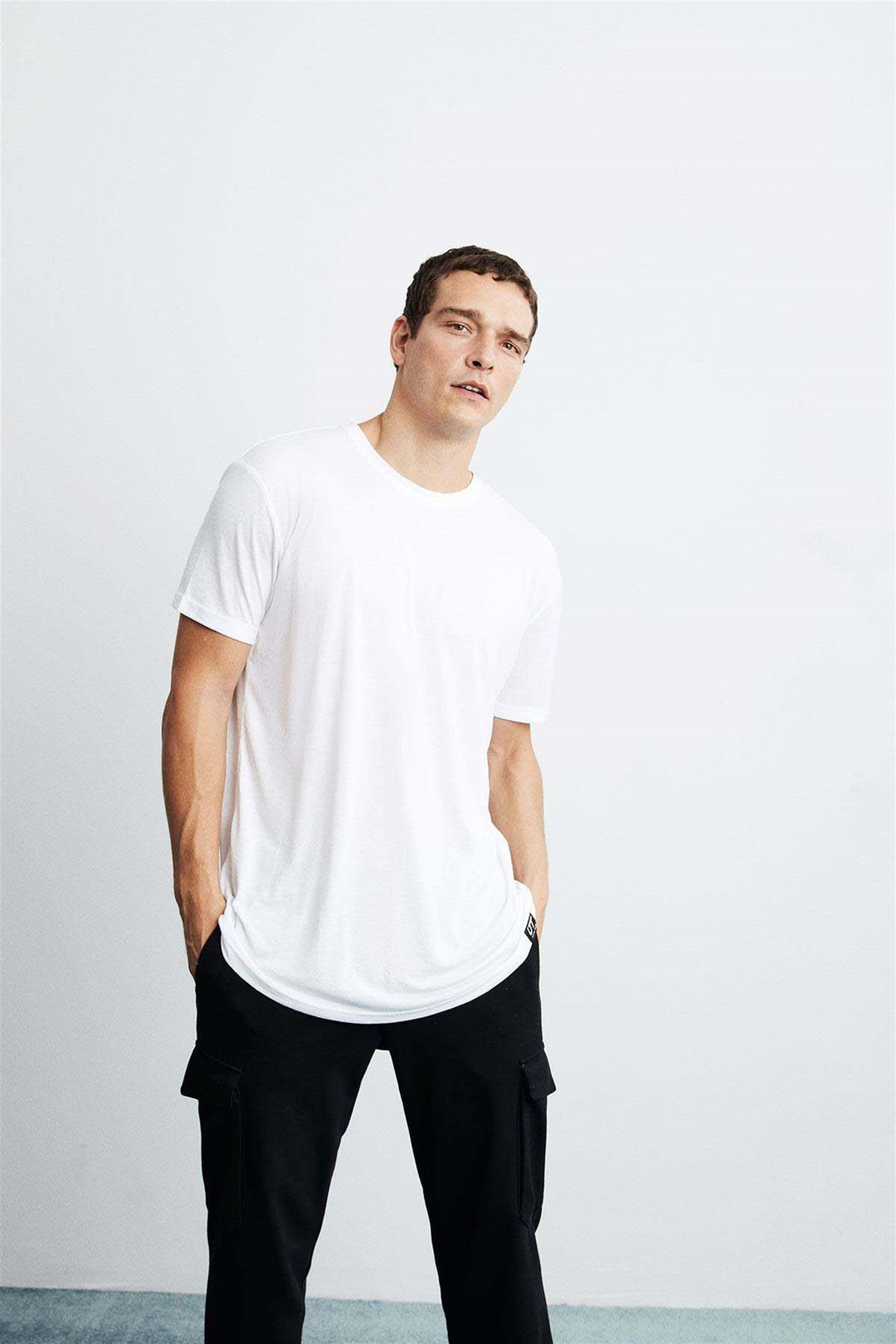 OSCAR Örme Comfort Fit Beyaz  T-Shirt