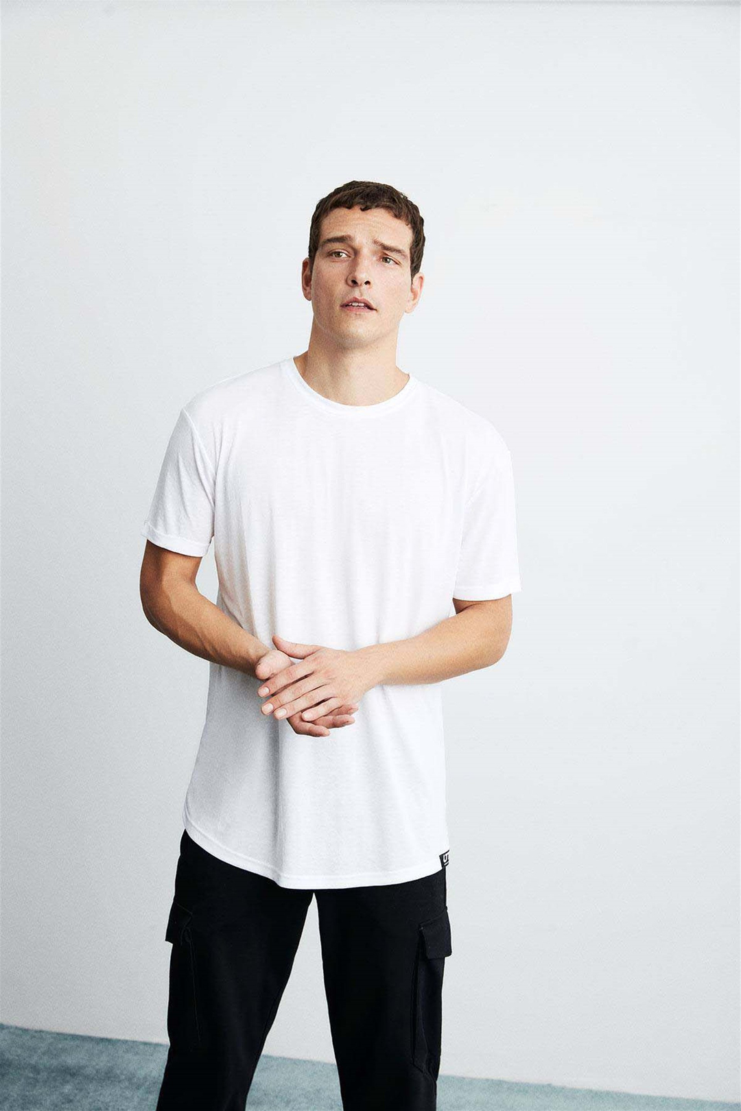 OSCAR Örme Comfort Fit Beyaz  T-Shirt