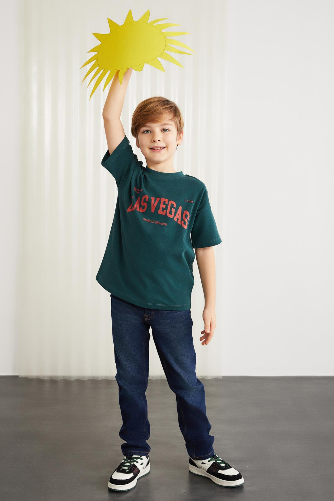 PADDY  Relaxed Petrol Yeşili Tekli T-Shirt