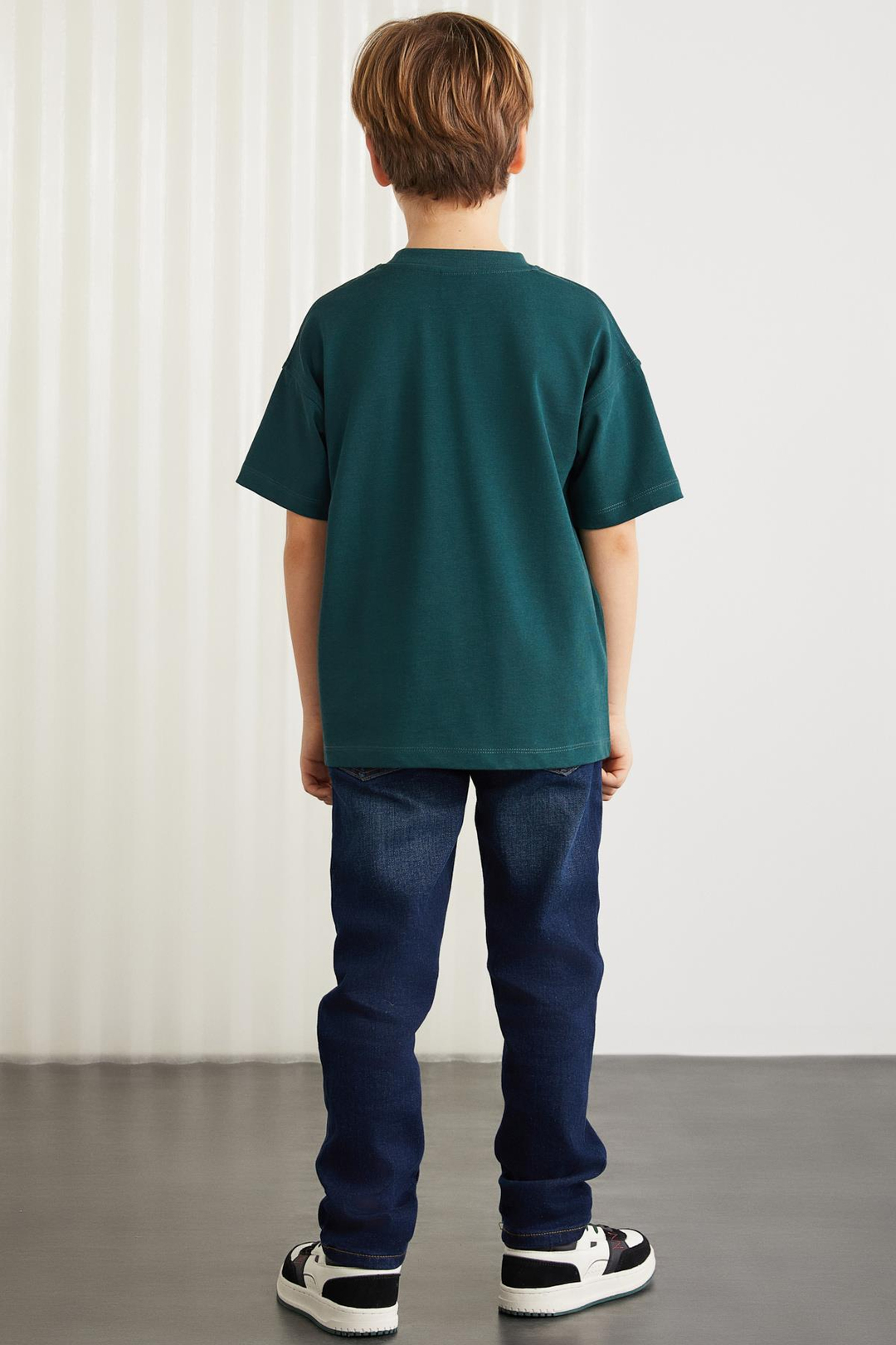 PADDY  Relaxed Petrol Yeşili Tekli T-Shirt