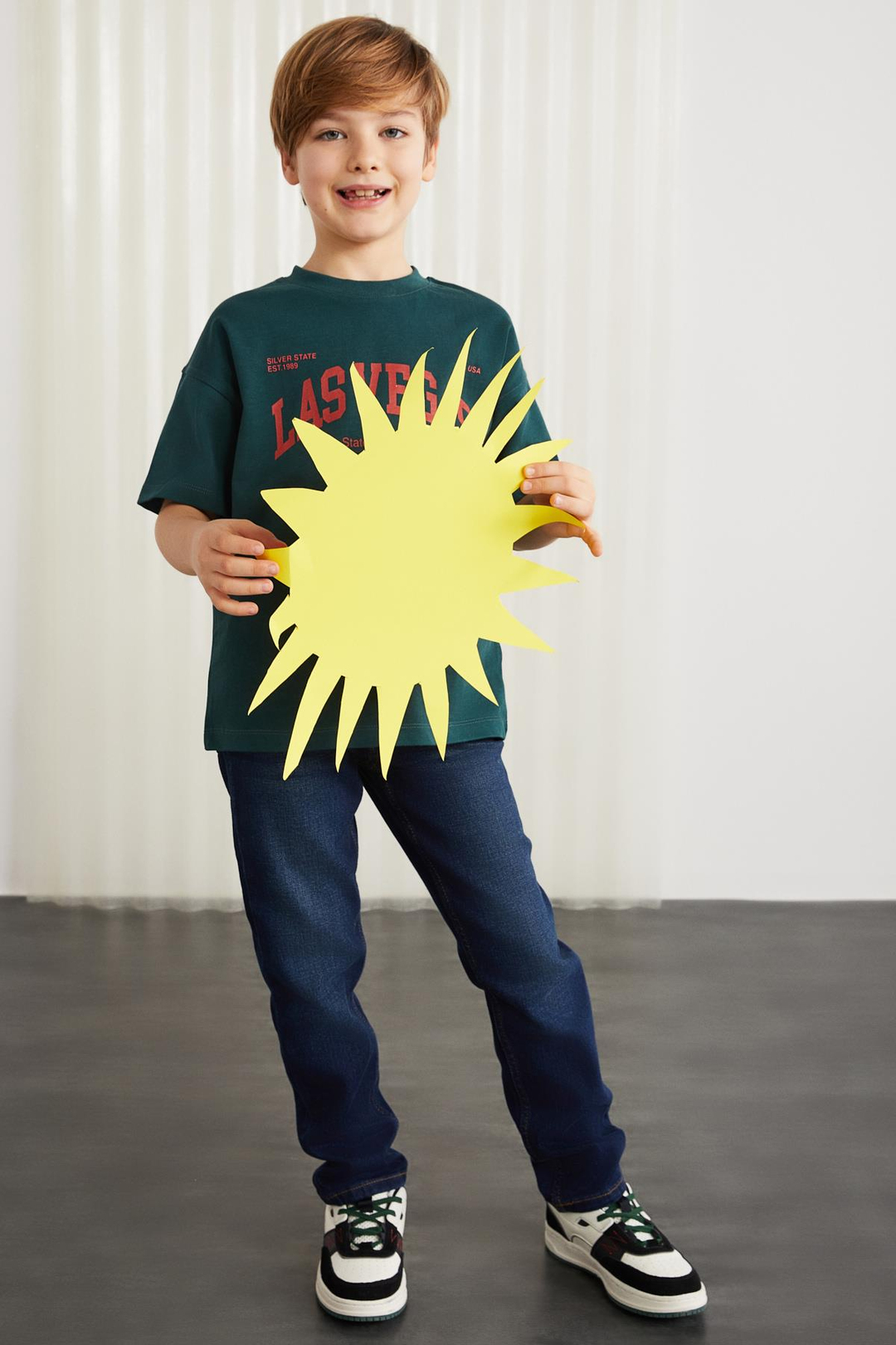 PADDY  Relaxed Petrol Yeşili Tekli T-Shirt