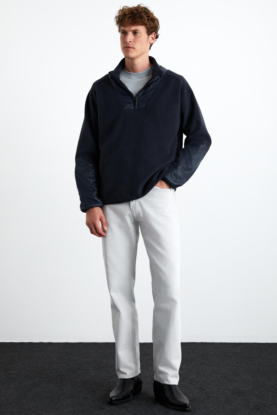 PANKRAZ Erkek Polarlı Lacivert Sweatshirt