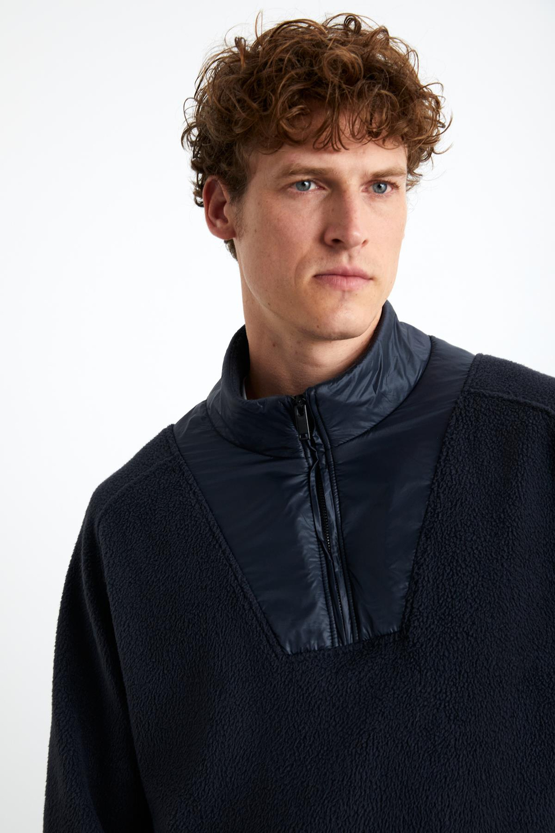 PANKRAZ Erkek Polarlı Lacivert Sweatshirt