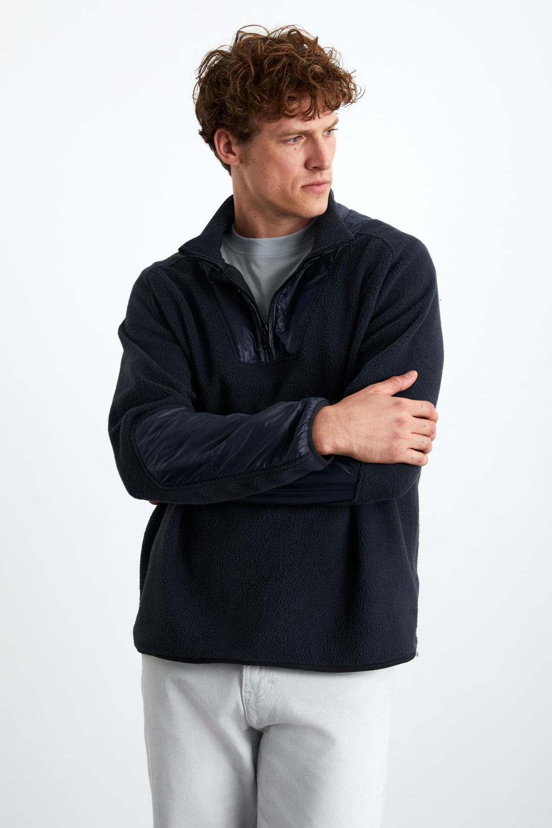 PANKRAZ Erkek Polarlı Lacivert Sweatshirt