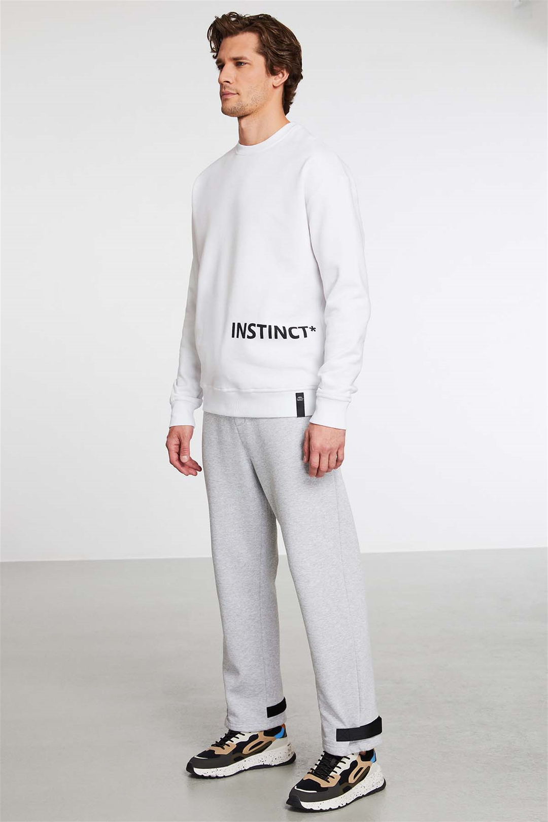 PIONEER Örme Comfort Fit Beyaz  Sweatshirt